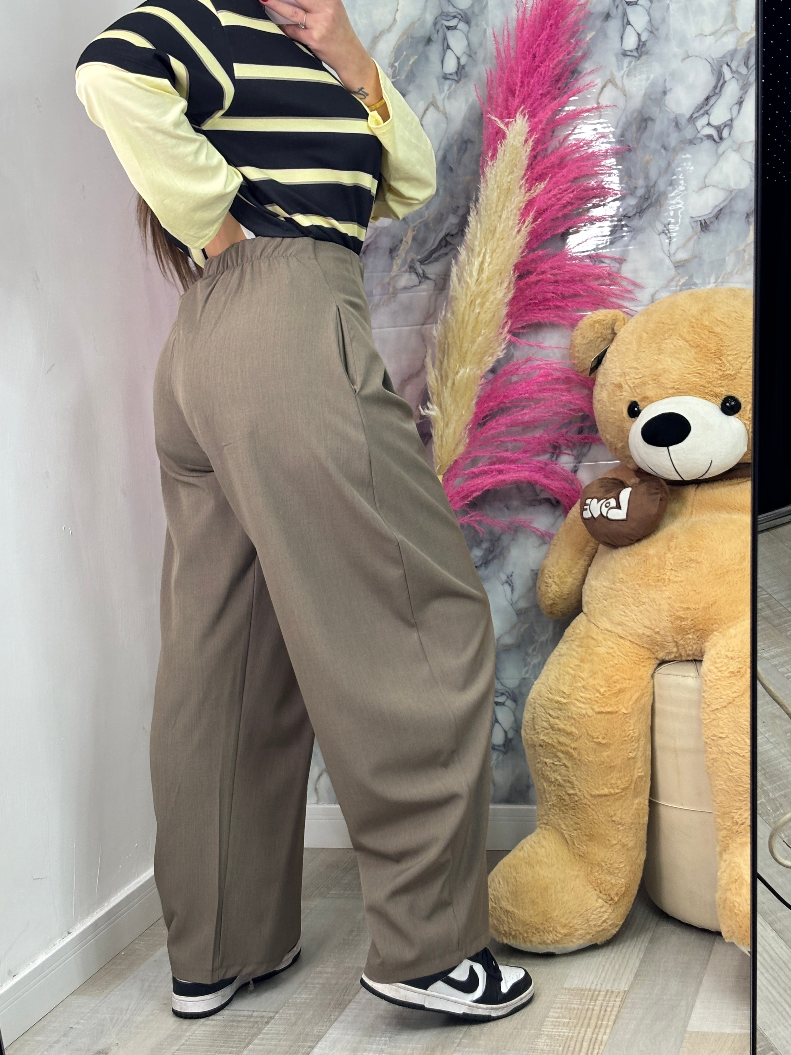 PANTALONE BALLON ZIP TORTORA