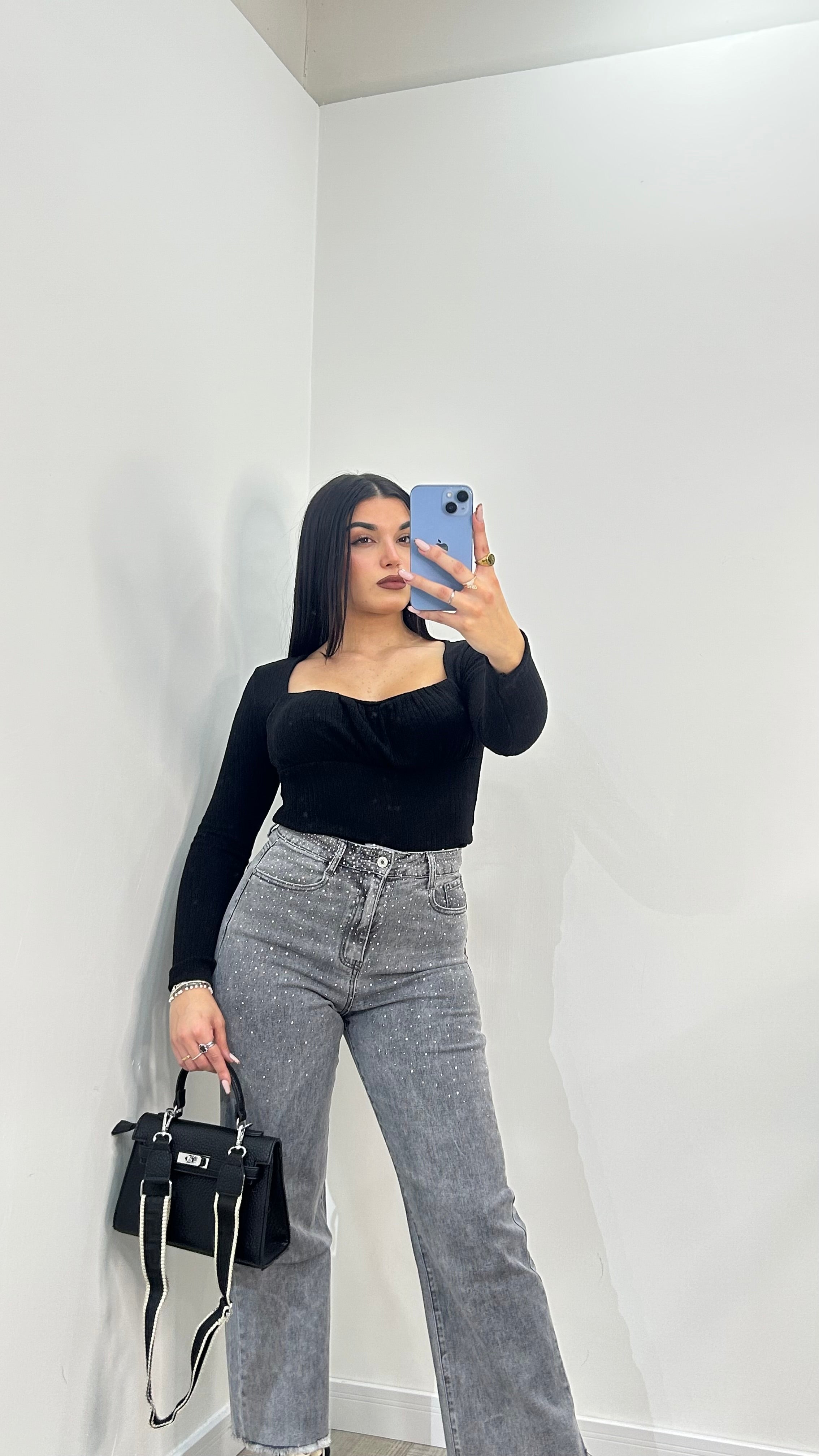 JEANS BRILLANTINI GRIGIO