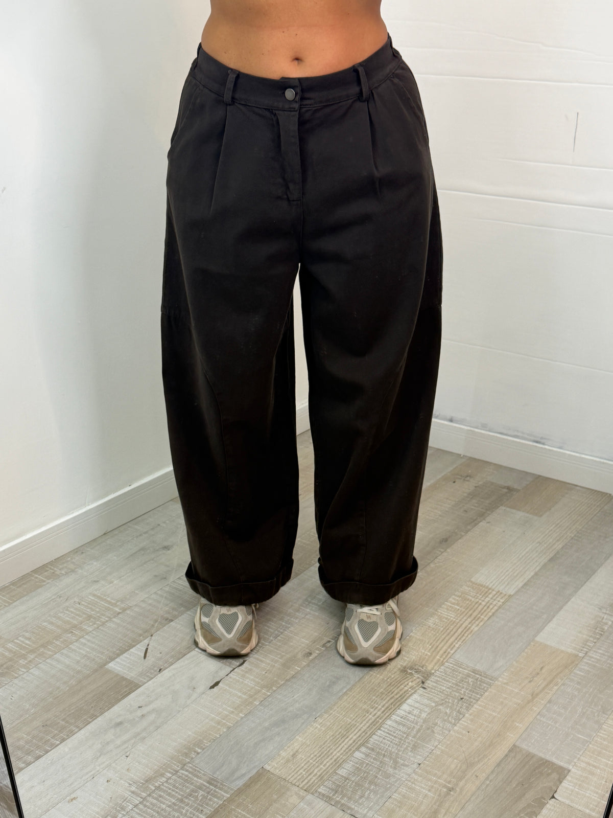 JEANS WIDE LEG - CIOCCOLATO