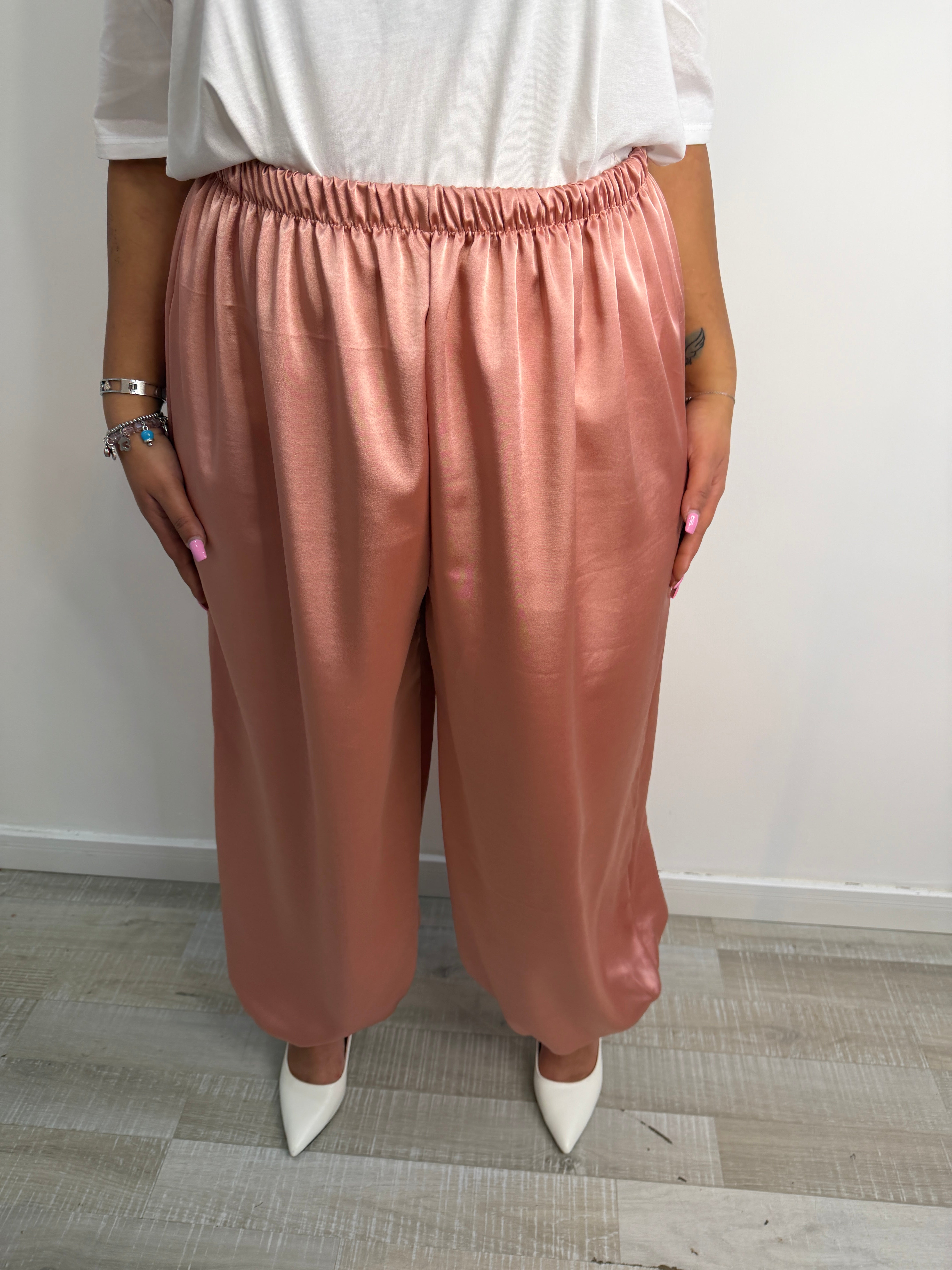 PANTALONE SATIN PESCA CURVY