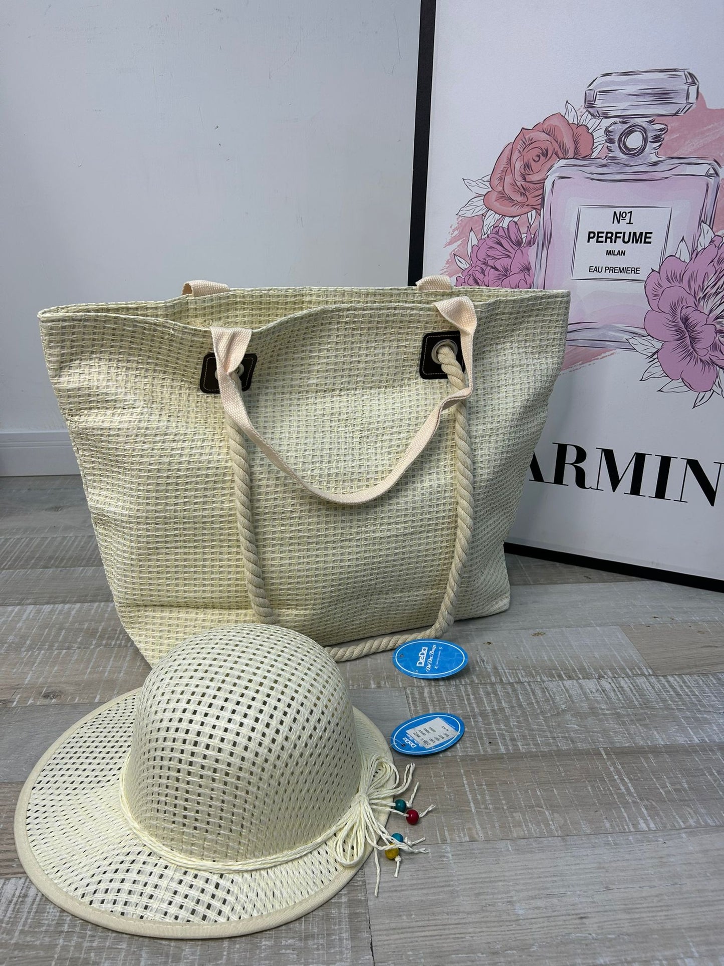 BORSA IN PAGLIA + CAPPELLO