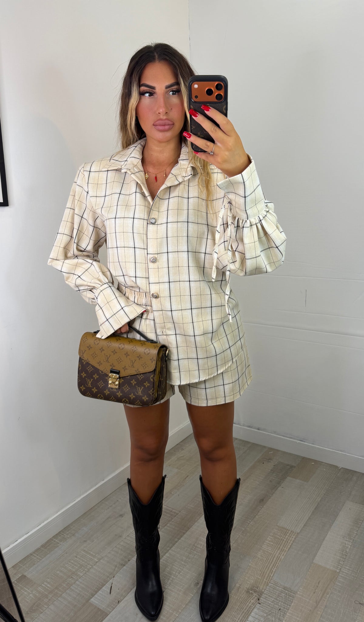 COORDINATO CAMICIA + SHORTS - BURRO