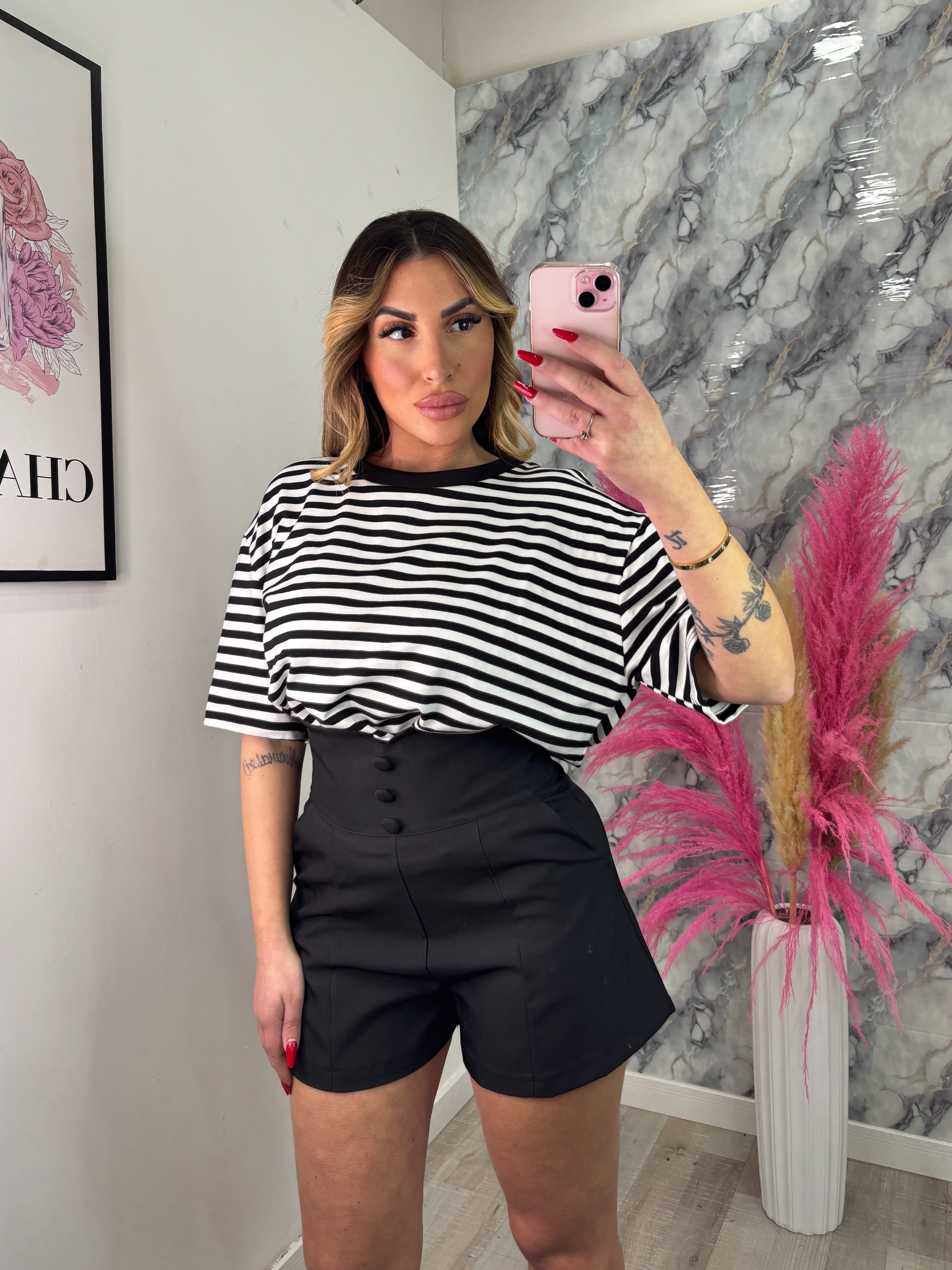 MAGLIA RIGHE NERA