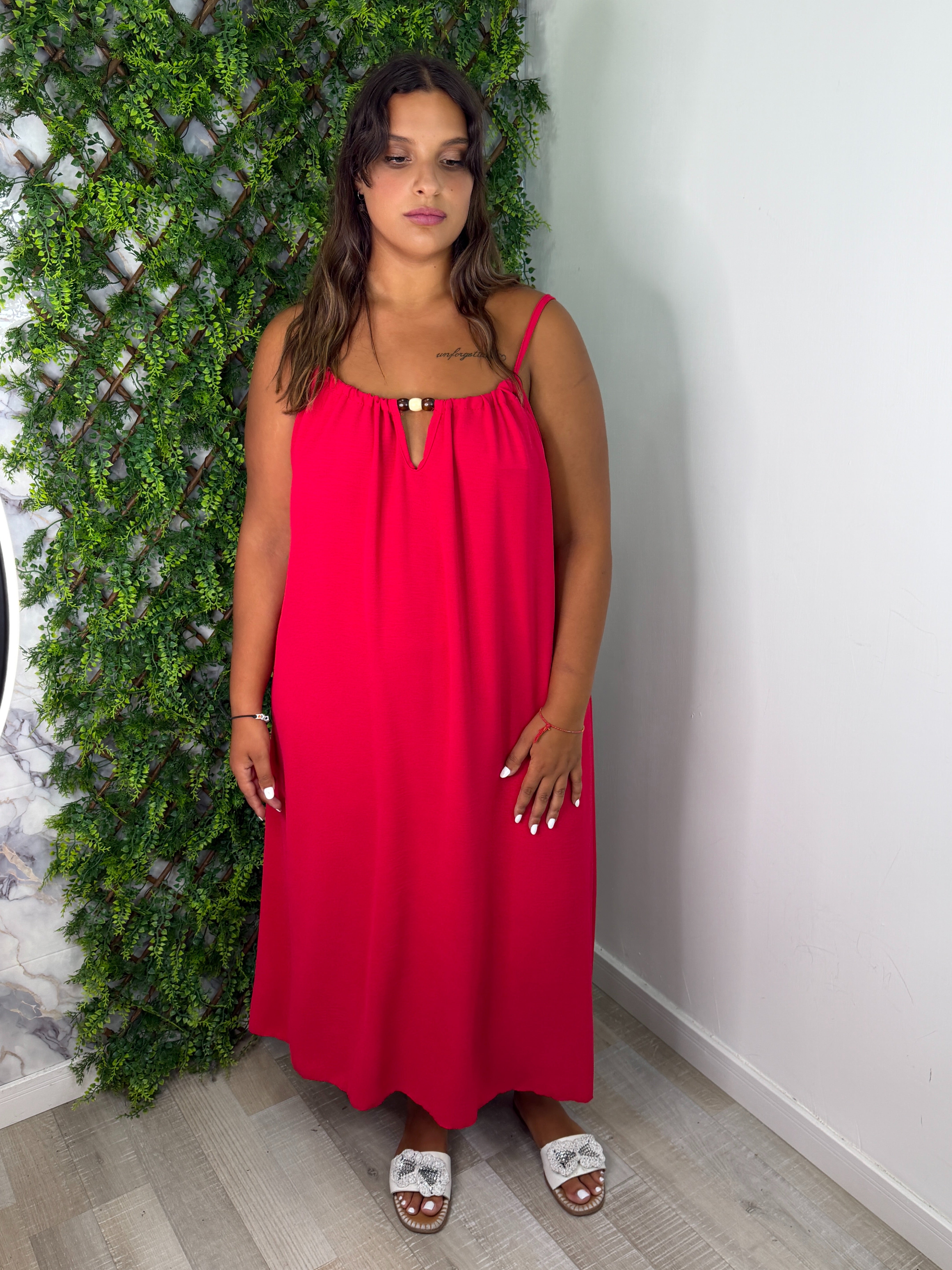DRESS SANTORINI ROSSO