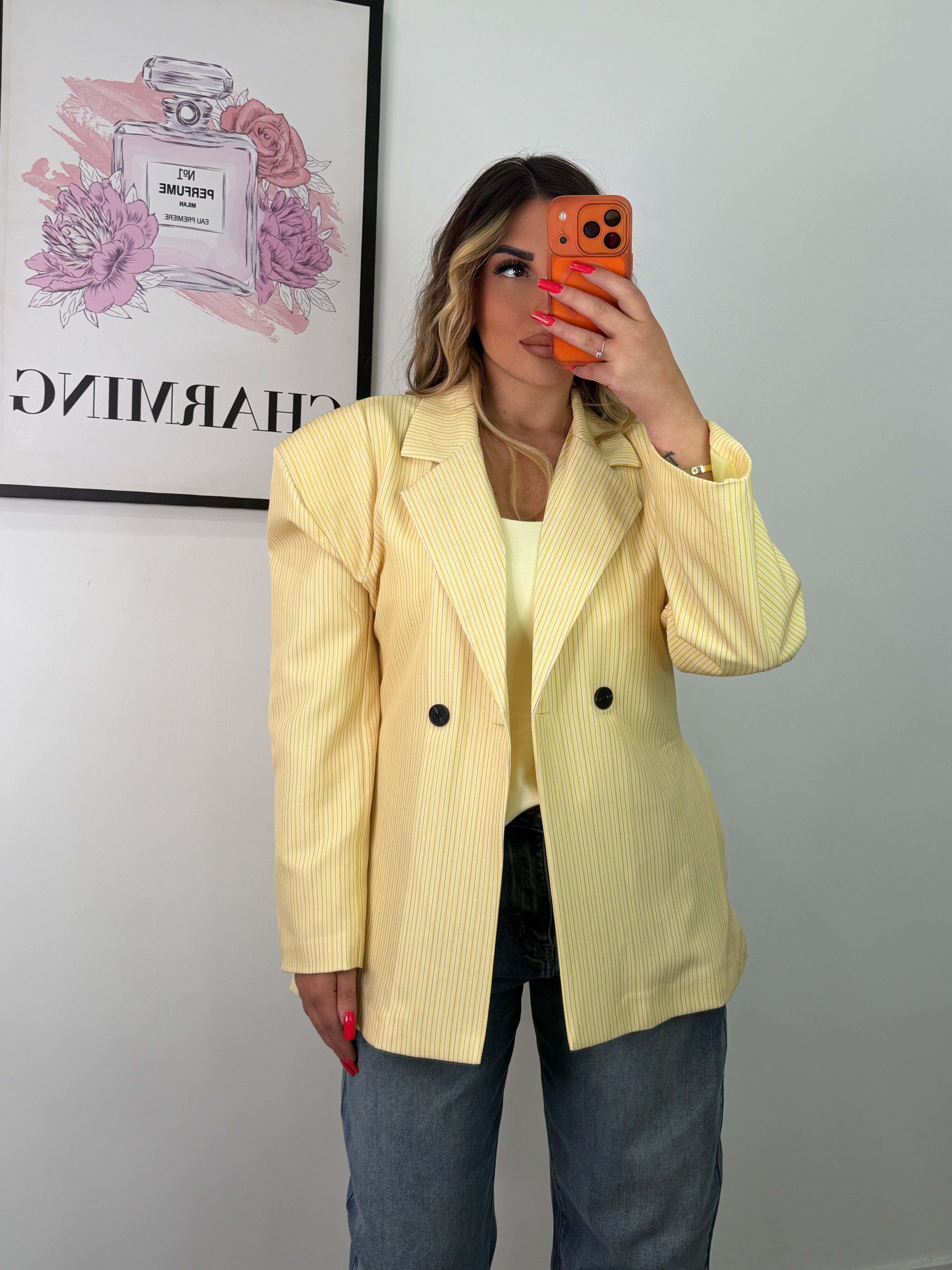 GIACCA RIGHE GIALLO