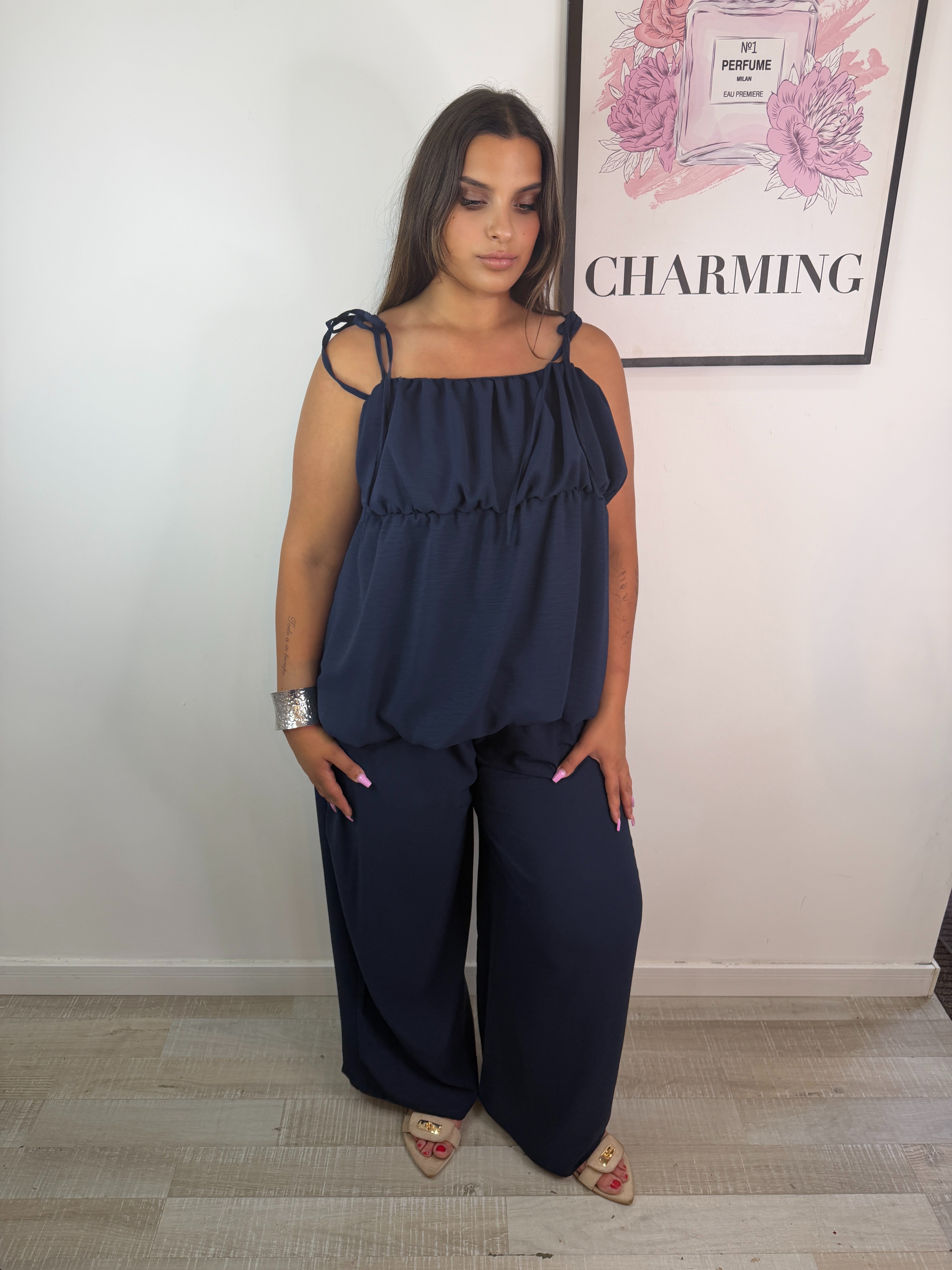 COORDINATO GRETA BLU NOTTE