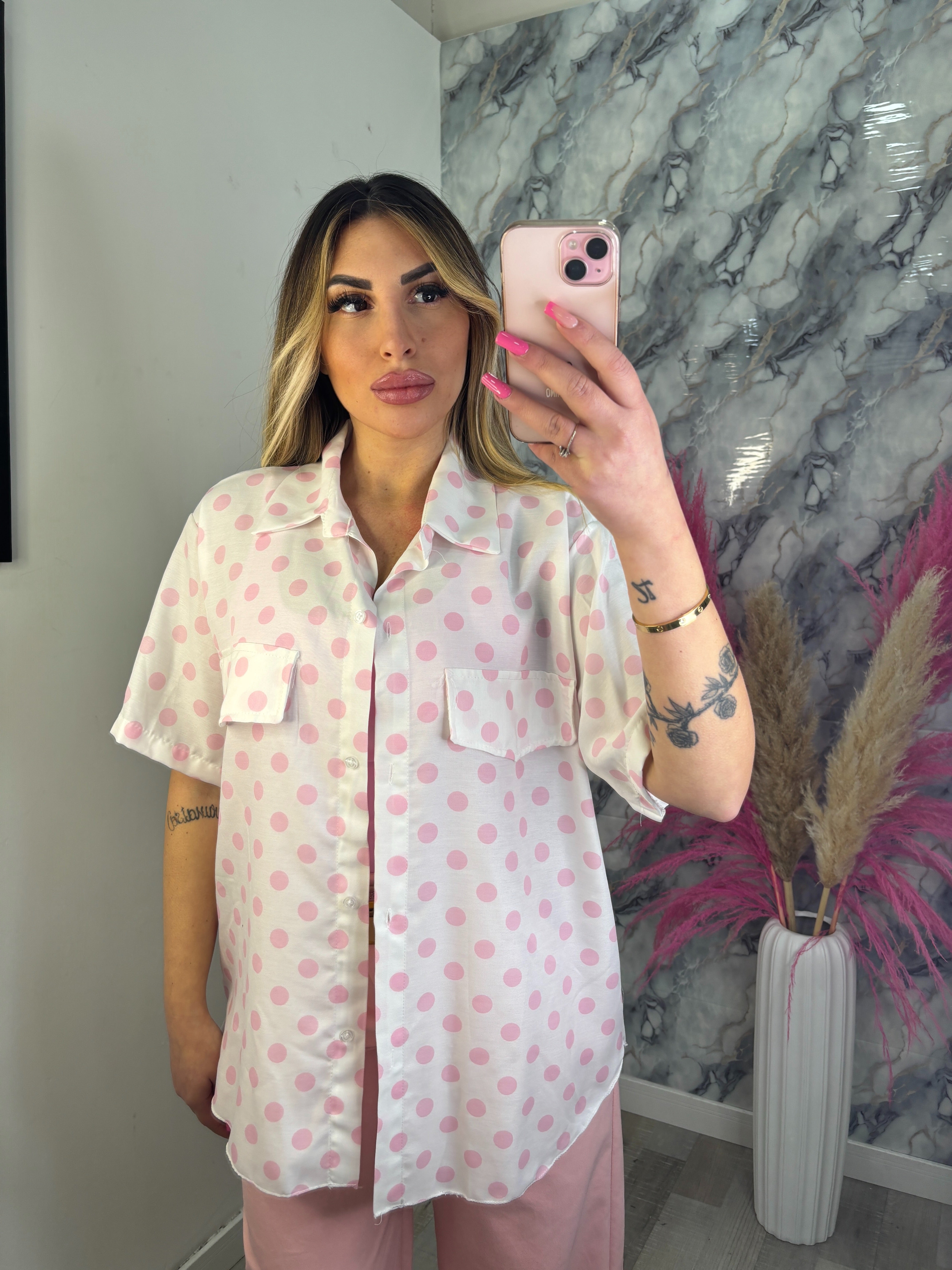 CAMICIA POIS ROSA