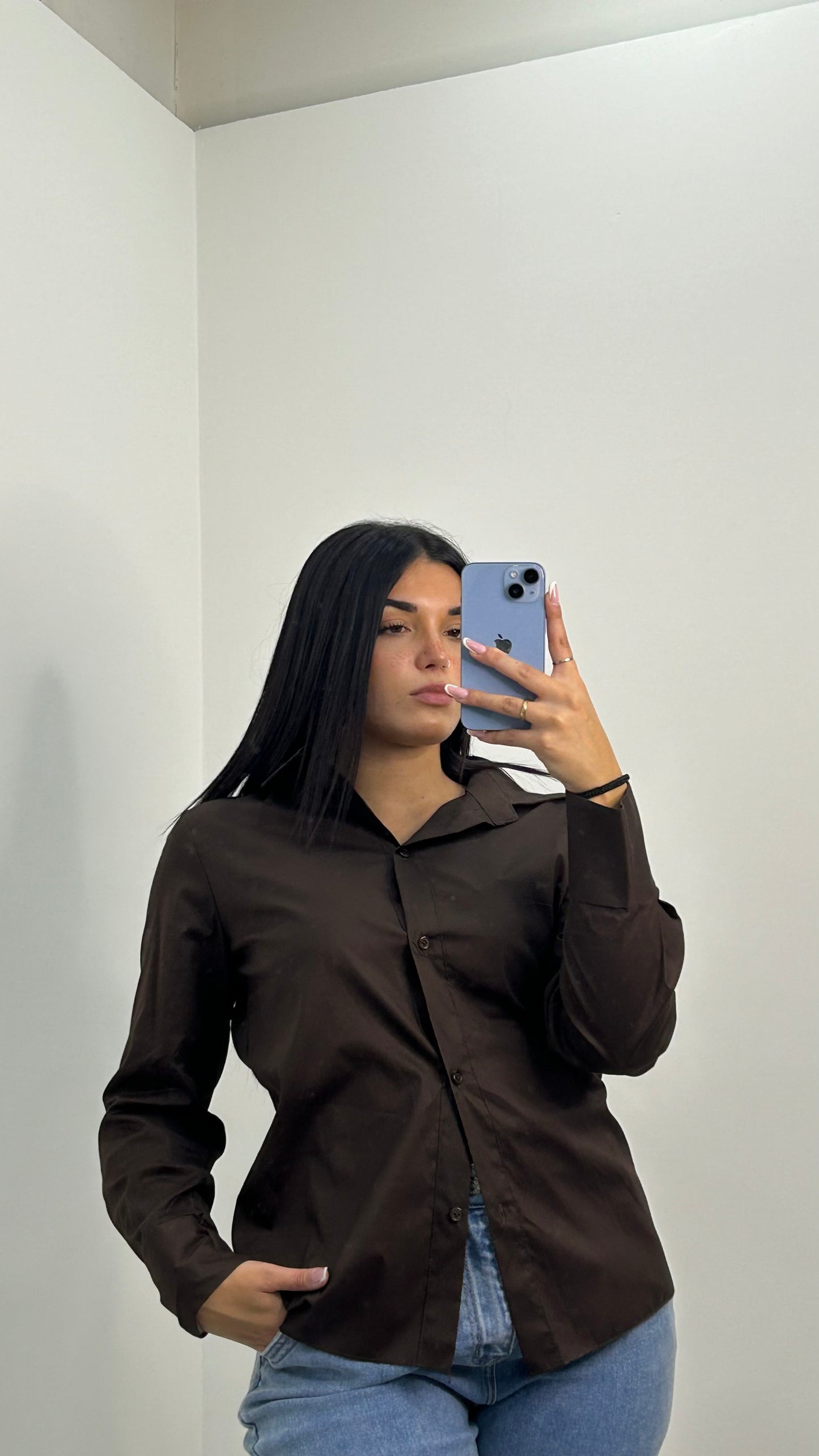 CAMICIA BASIC MARRONE