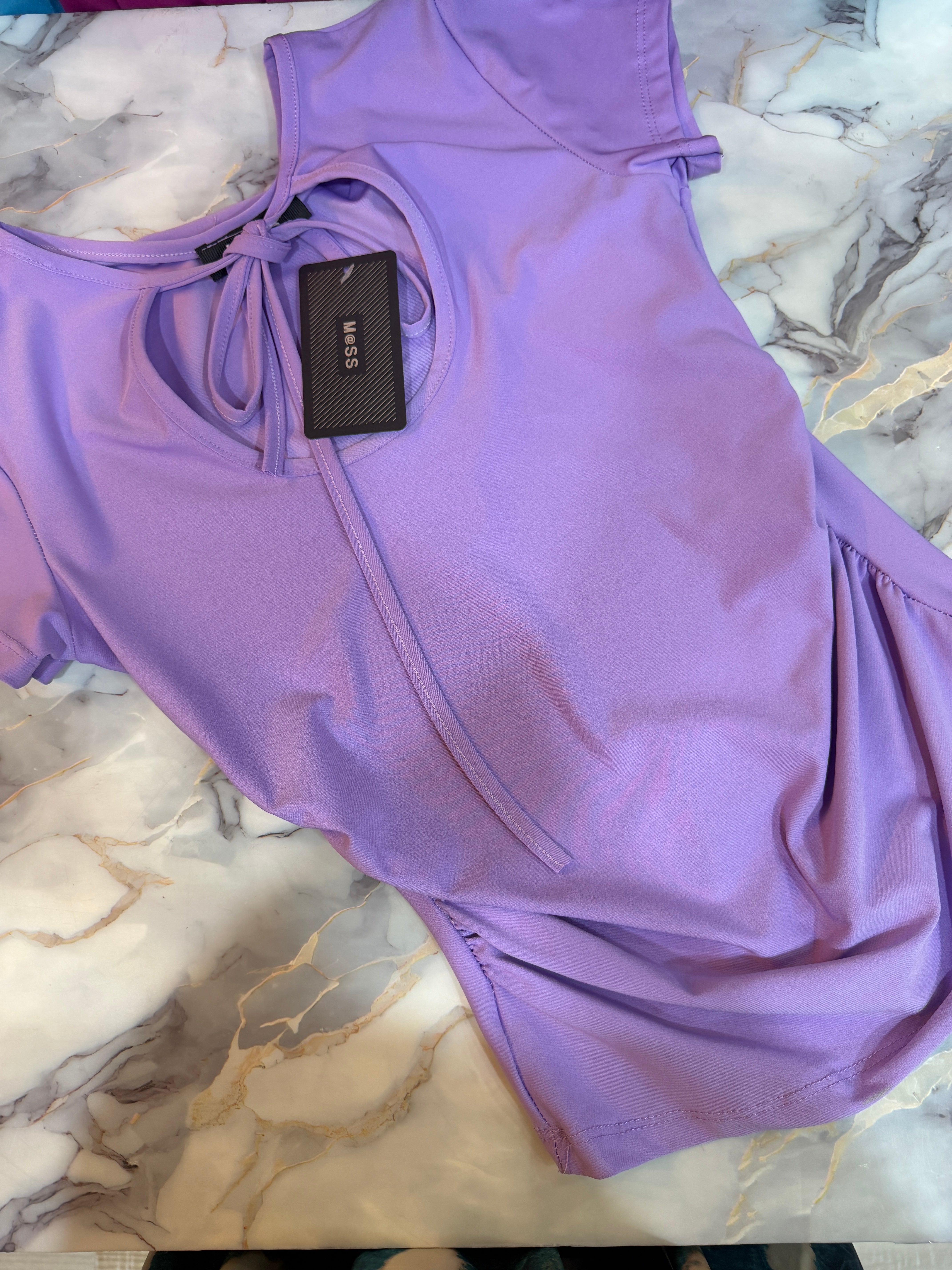 MAGLIA LYCRA SCOLLATA - LILLA