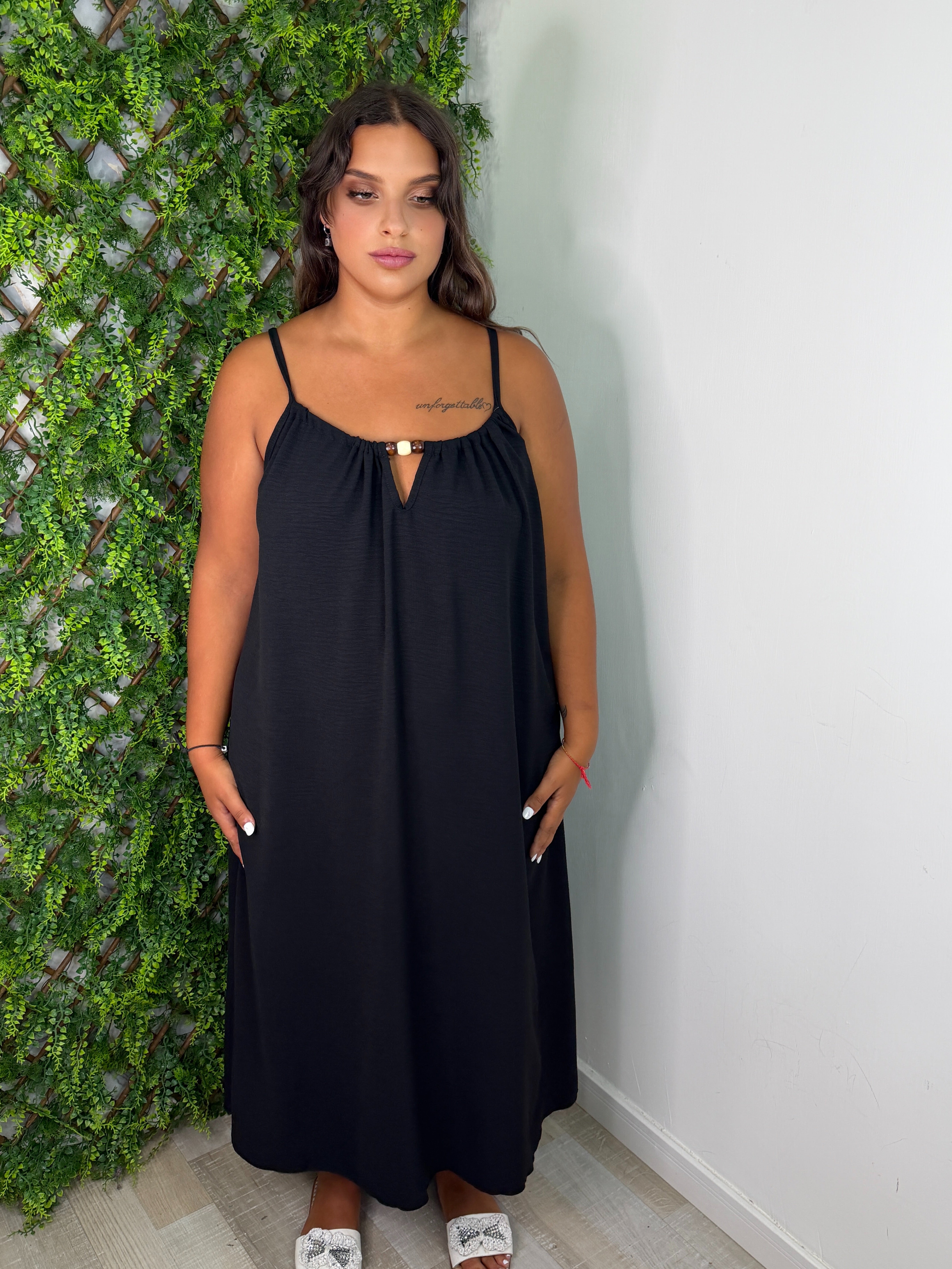 DRESS SANTORINI NERO