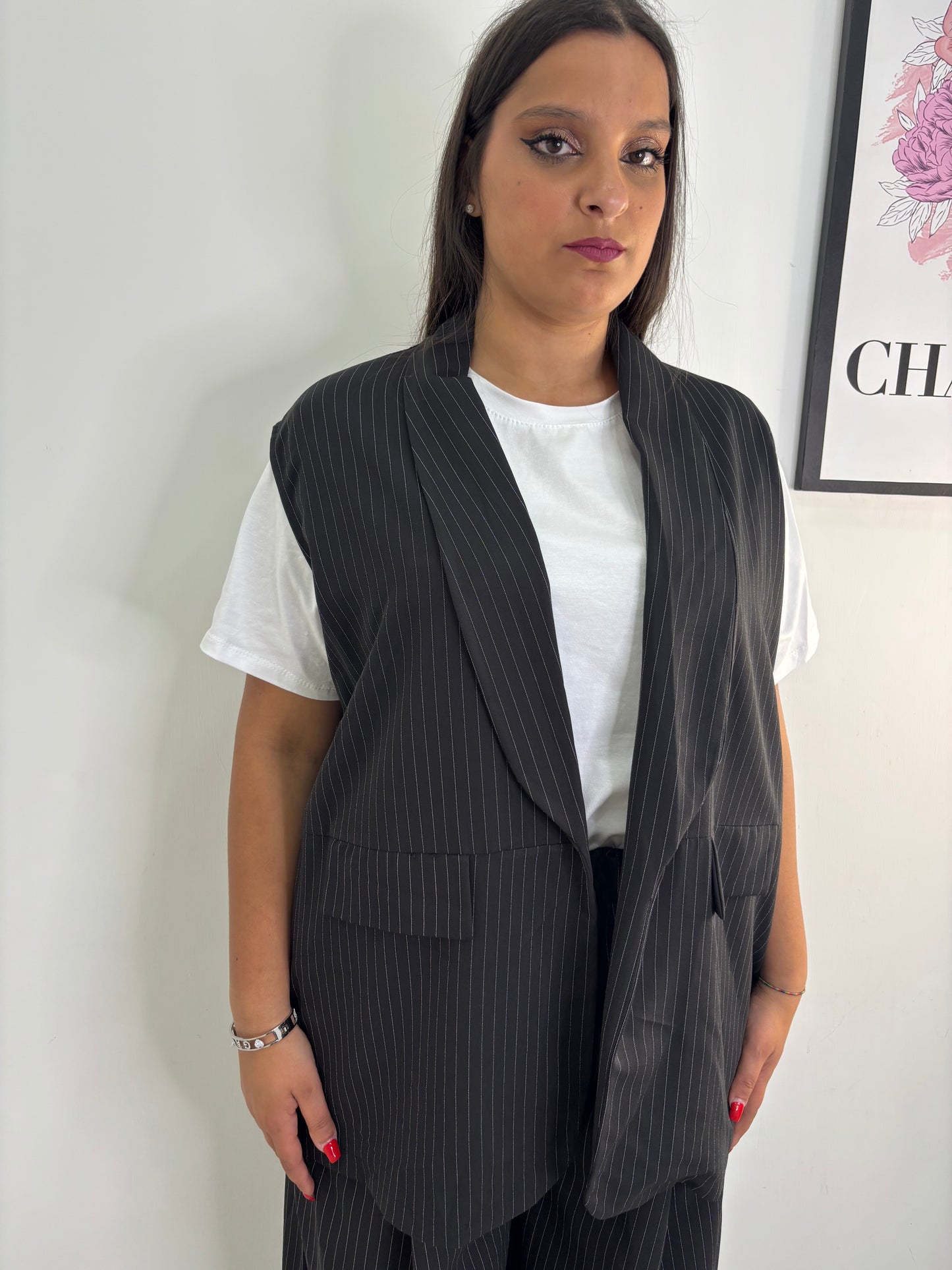 COMPLETO GILET GESSATO CURVY