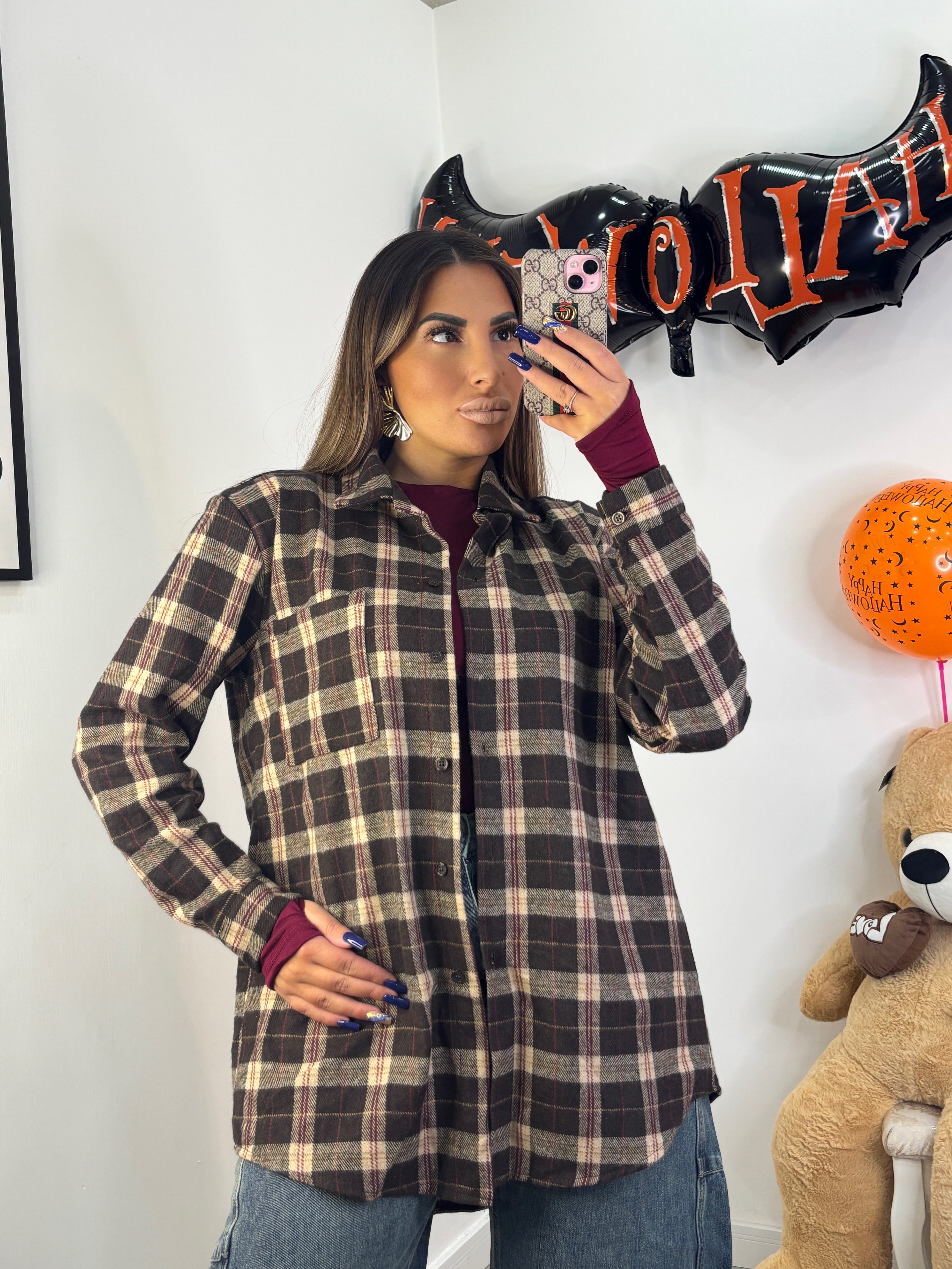 CAMICIA SPALLINE NOCCIOLA