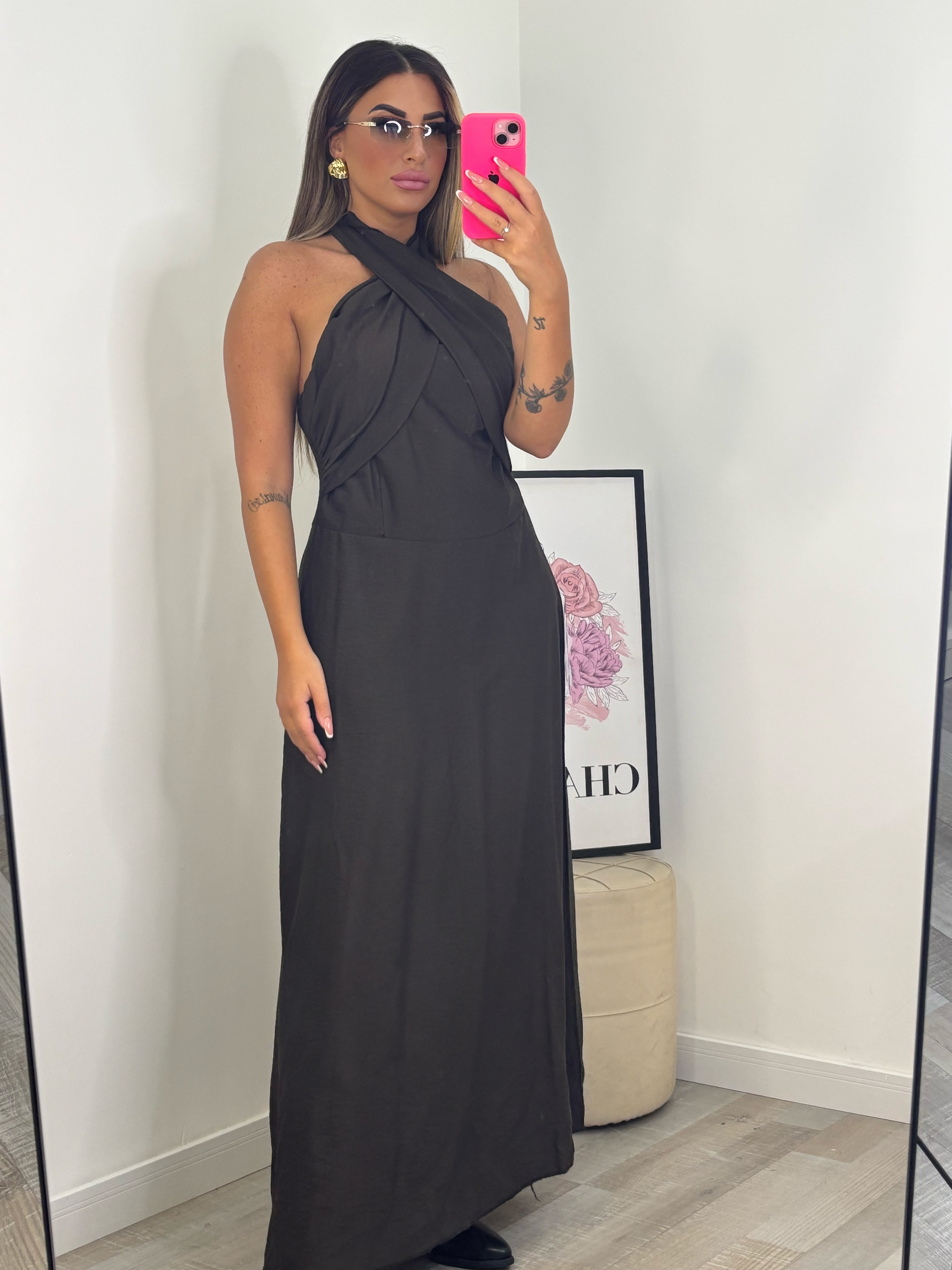 ABITO LUNGO CIOCCOLATO