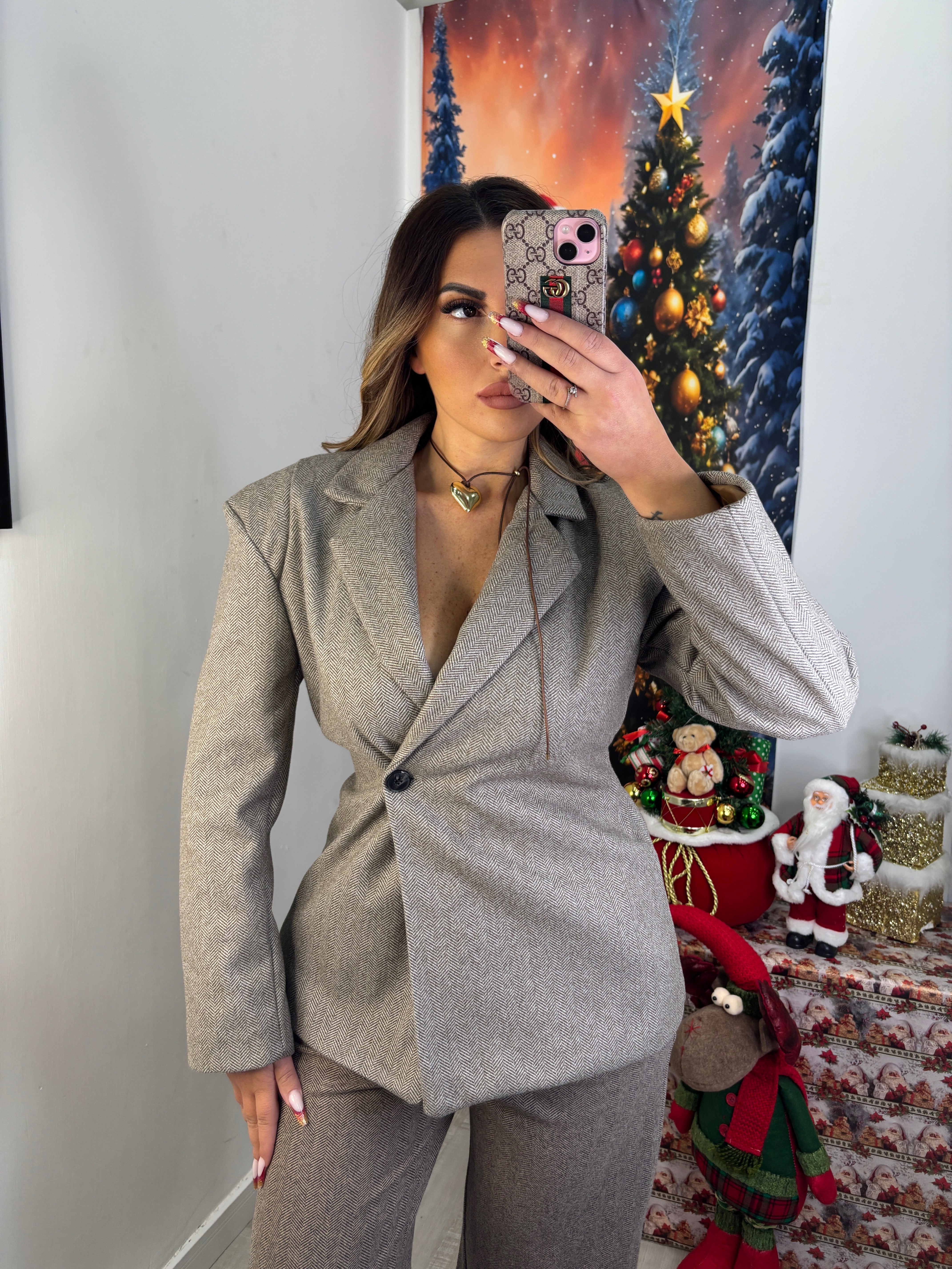 GIACCA SPIGATA BEIGE