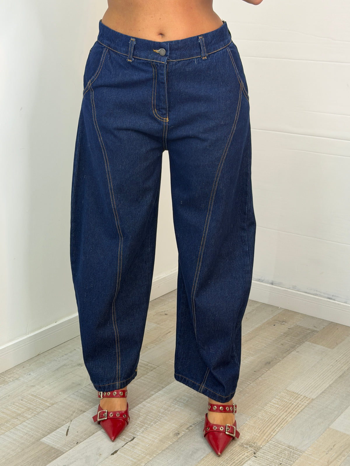 JEANS WIDE LEG - LAVAGGIO BLU SCURO