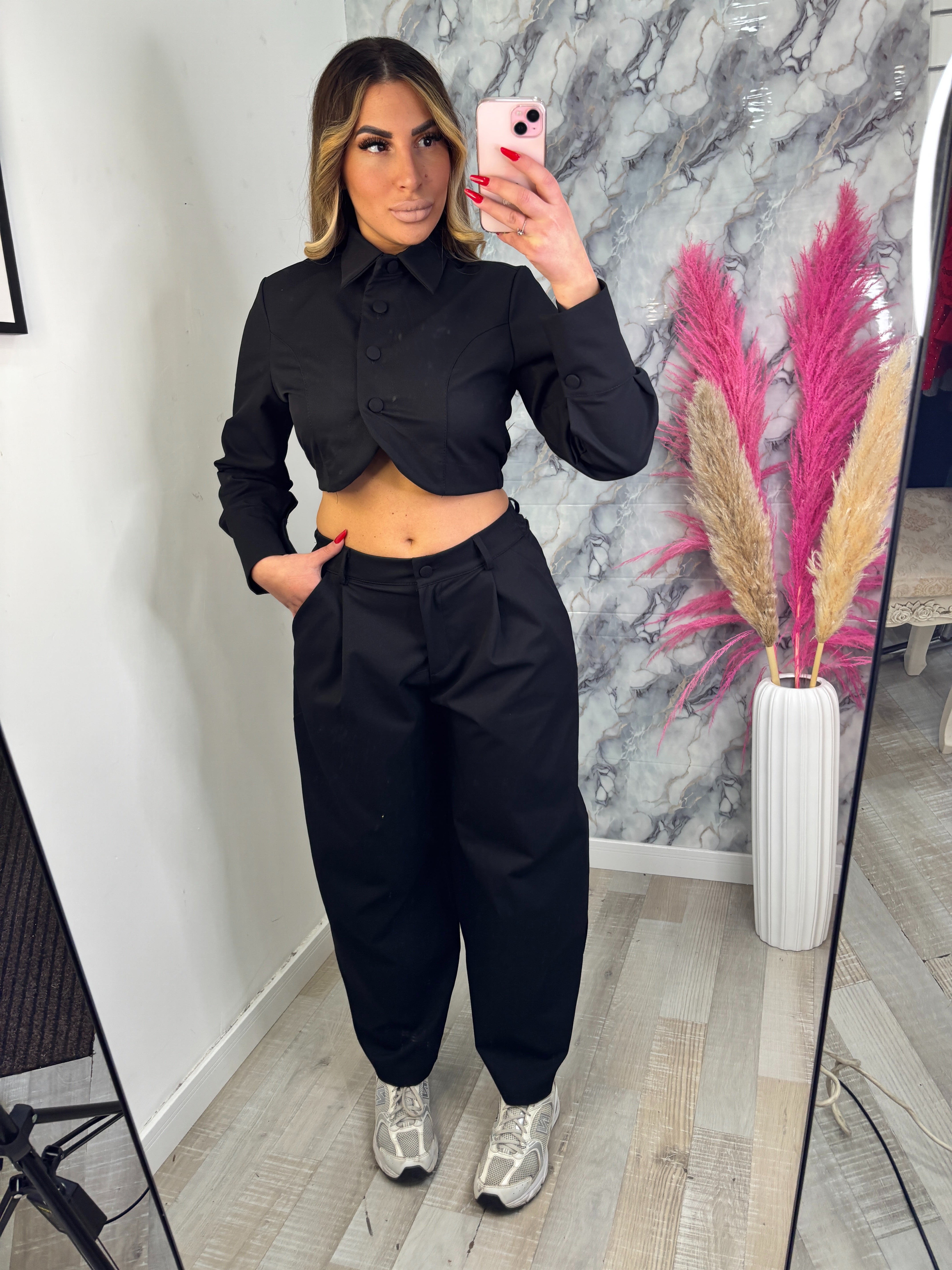 COORDINATO JEANS NERO