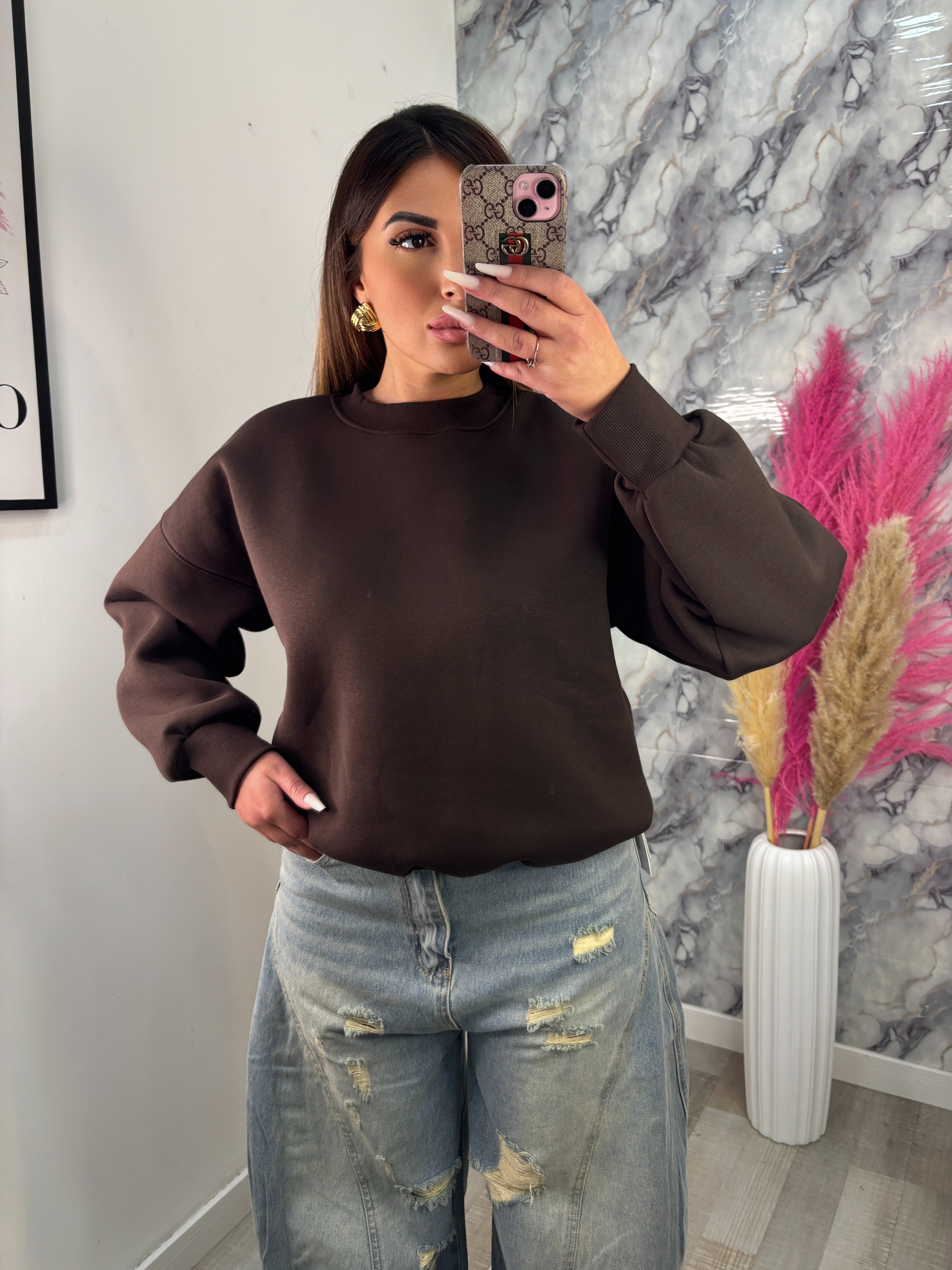 FELPA PYLE CIOCCOLATO