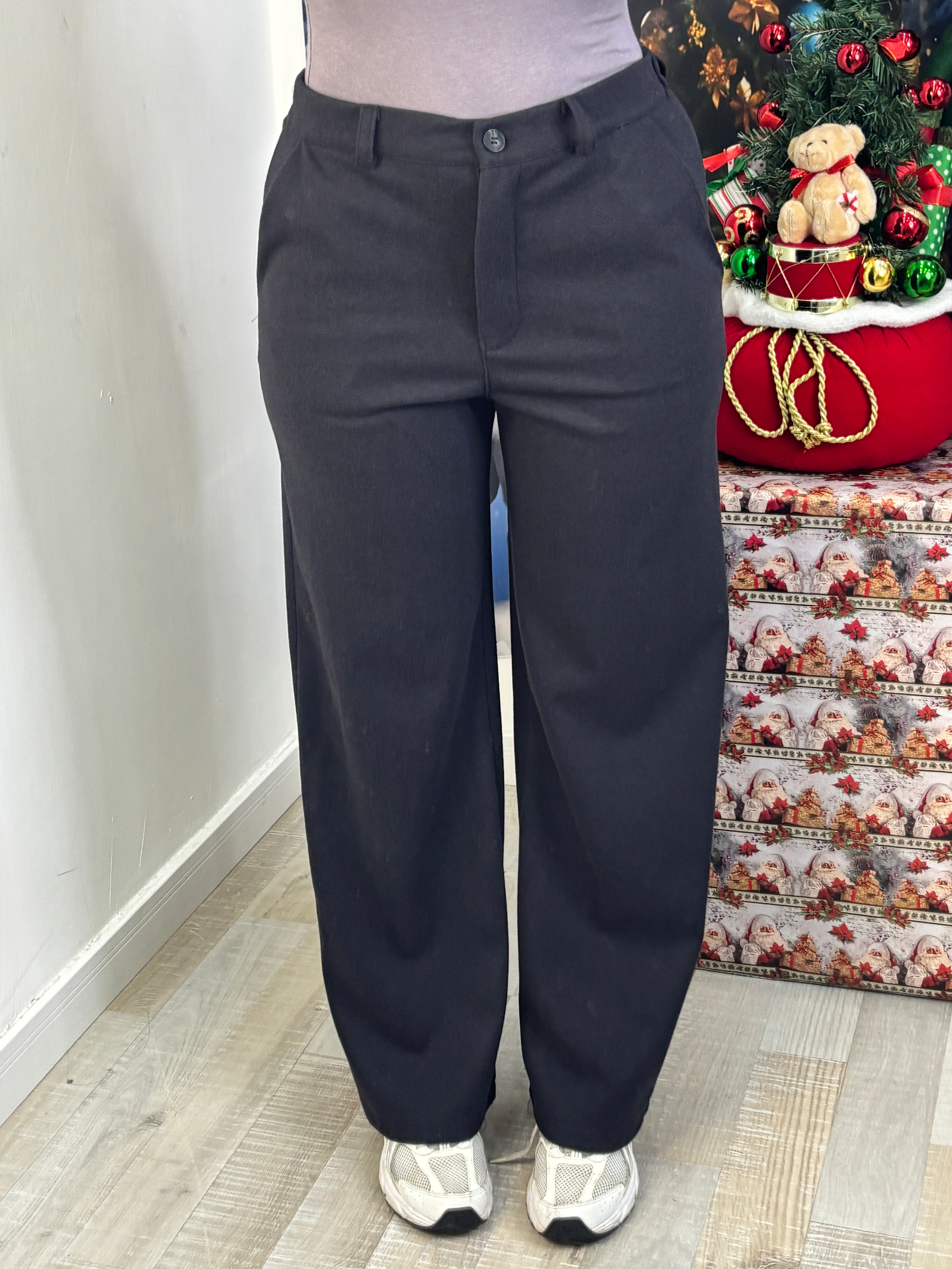 PANTALONE SPIGATO NERO