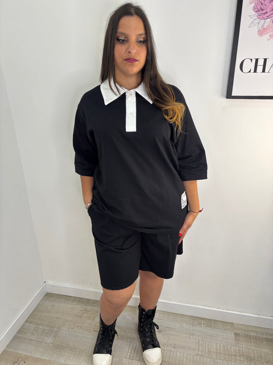 COMPLETO POLO E PANTALONCINO CURVY