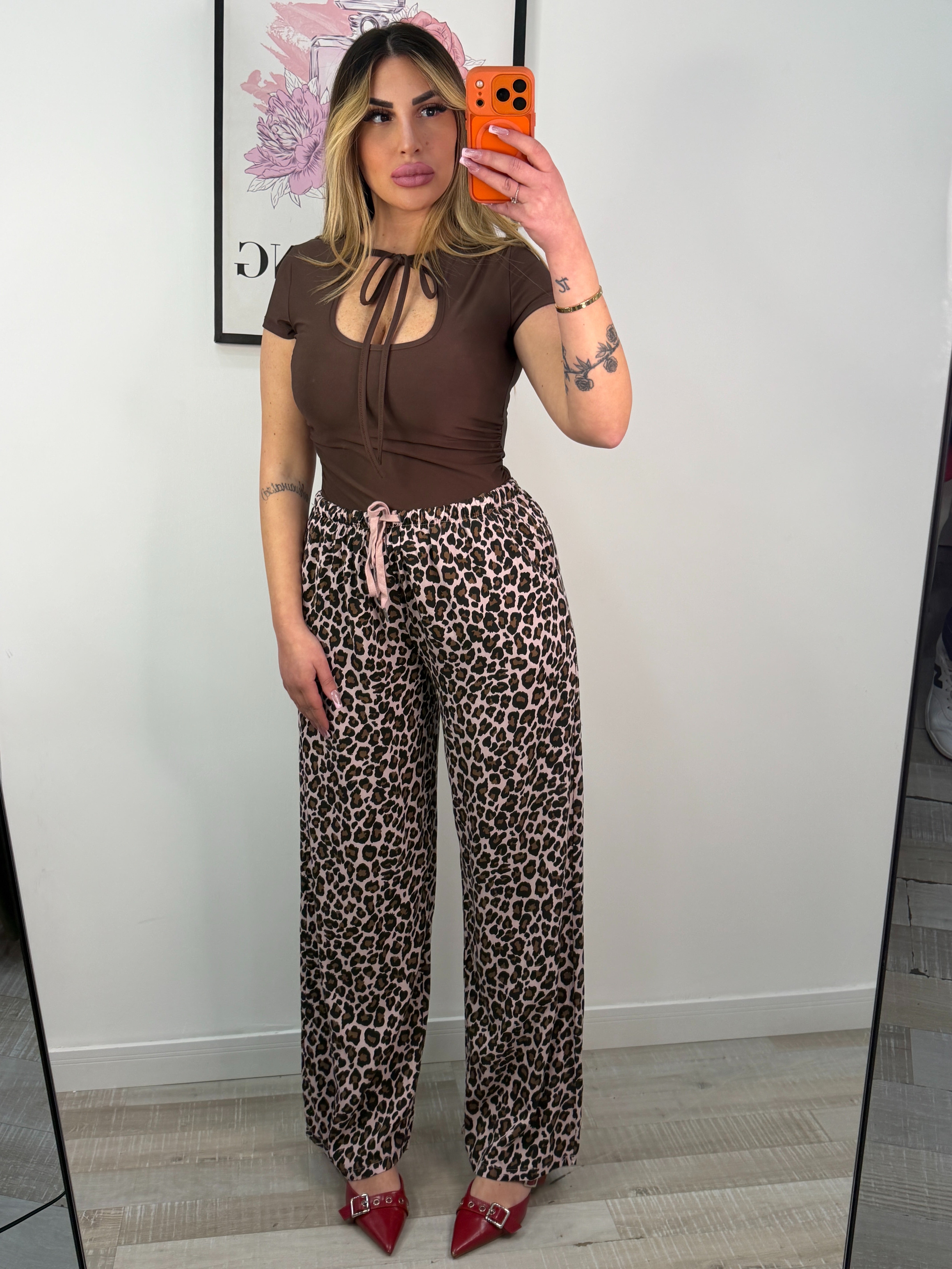 COORDINATO LEOPARDATO ROSA