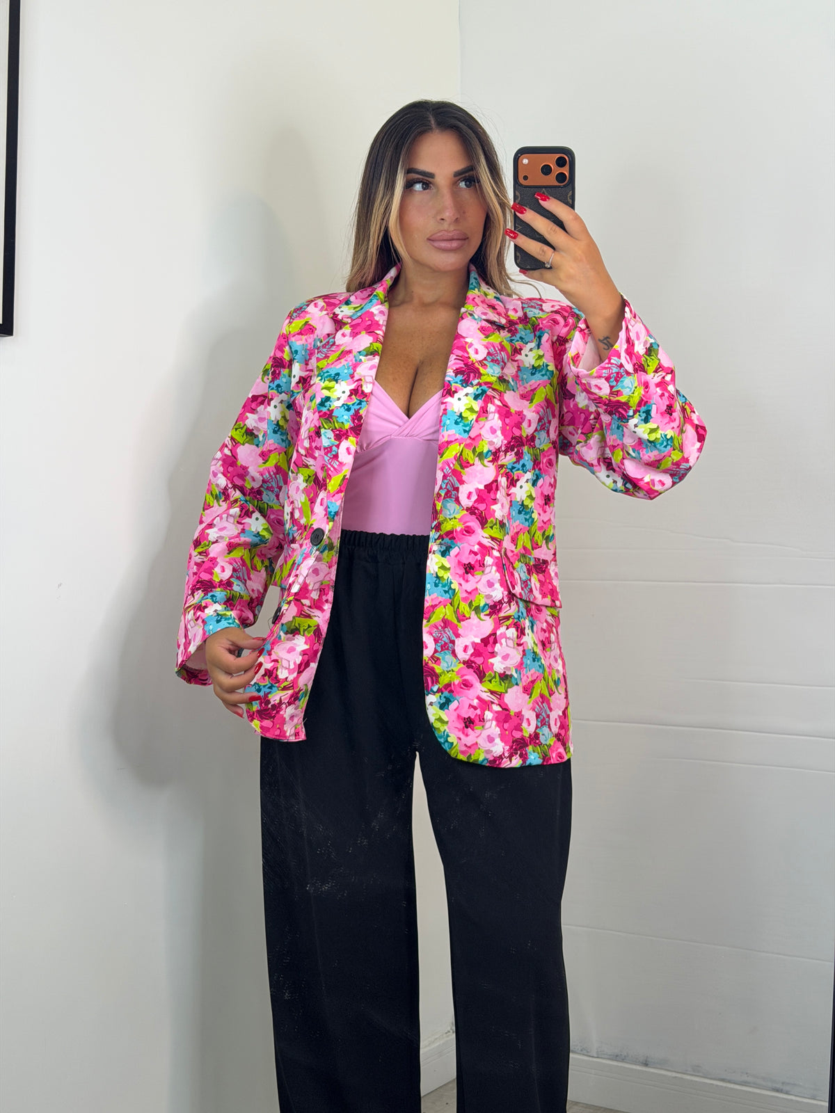 GIACCA FIORI ROSA