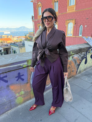 PANTALONE BALLOON BORDEAUX