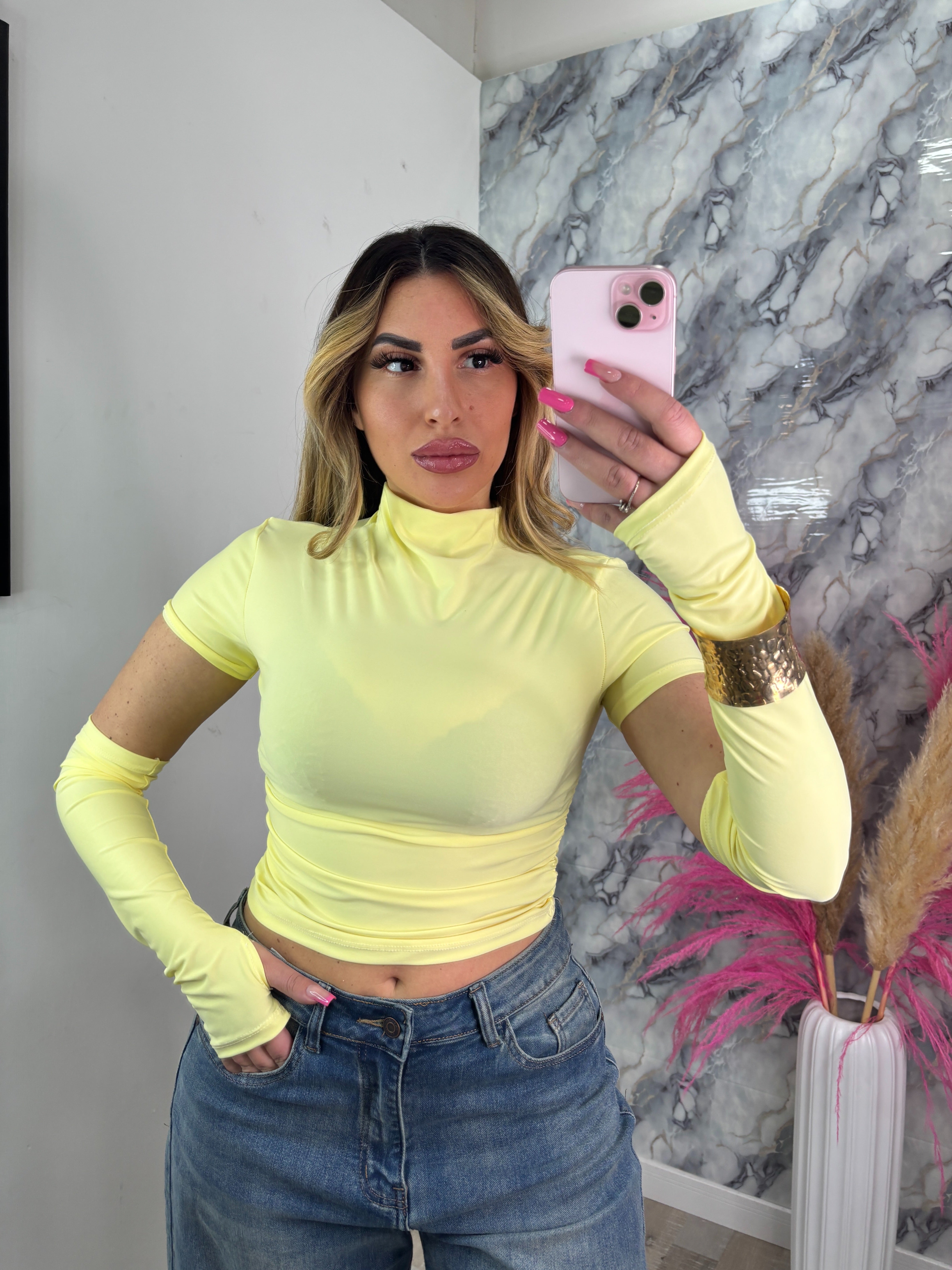 MAGLIA LYCRA MANICOTTI