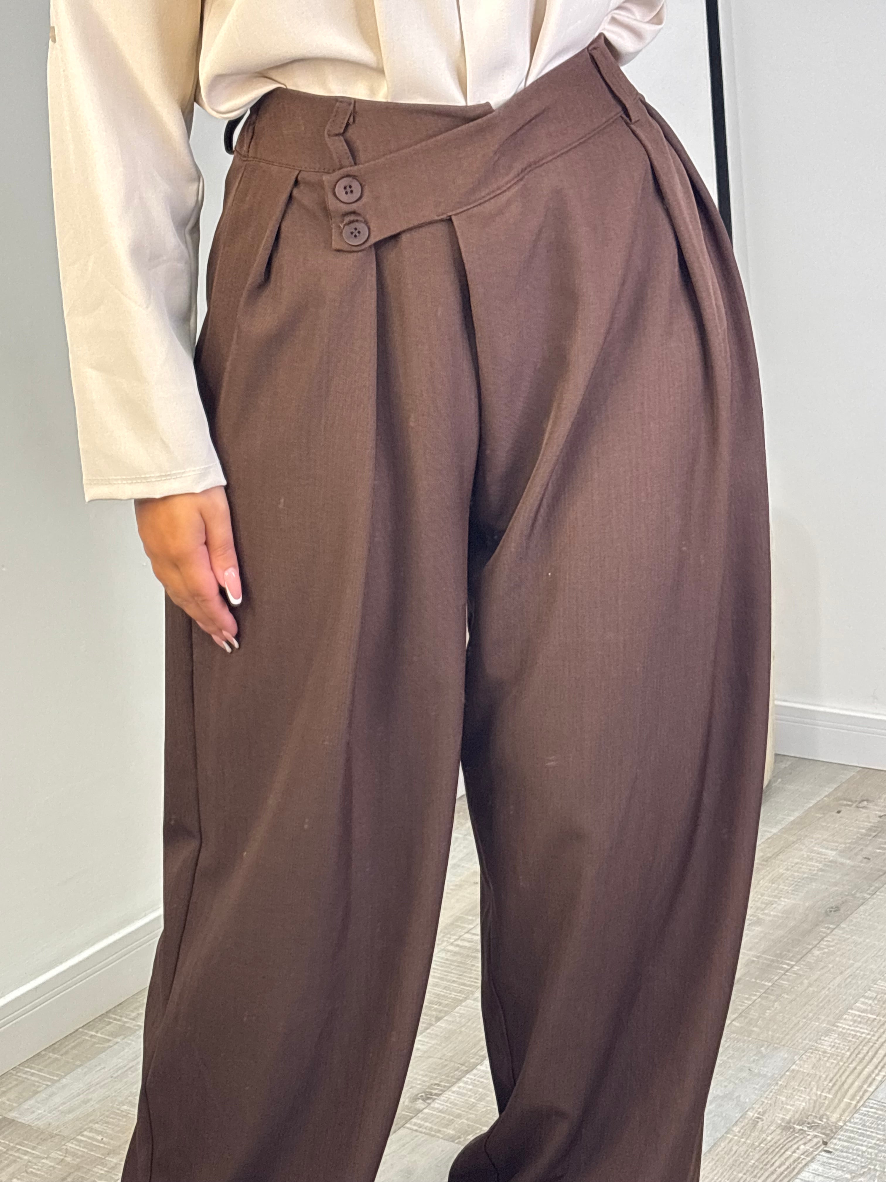 PANTALONE TRASVERSALE MARRONE