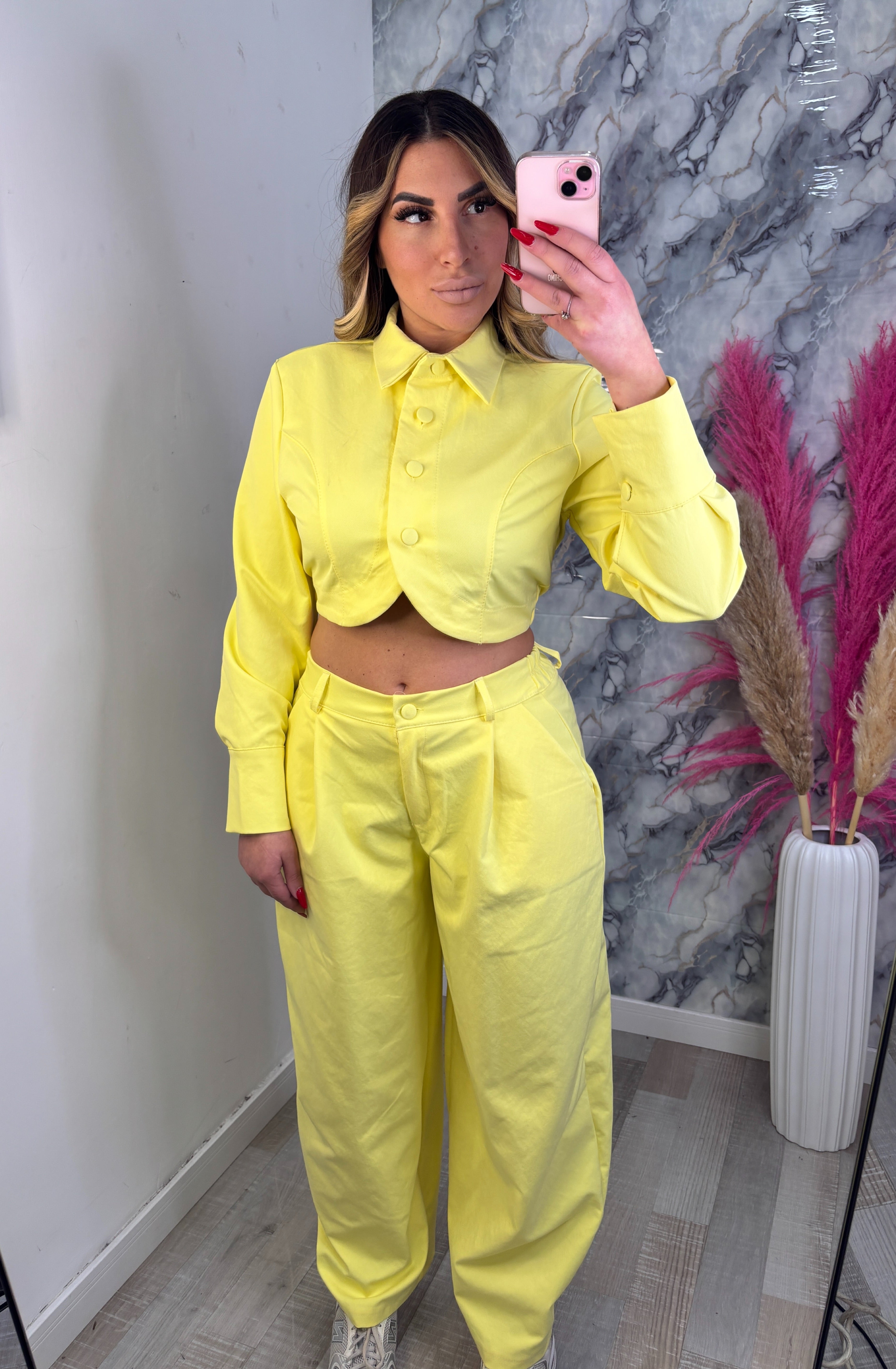 COORDINATO JEANS GIALLO