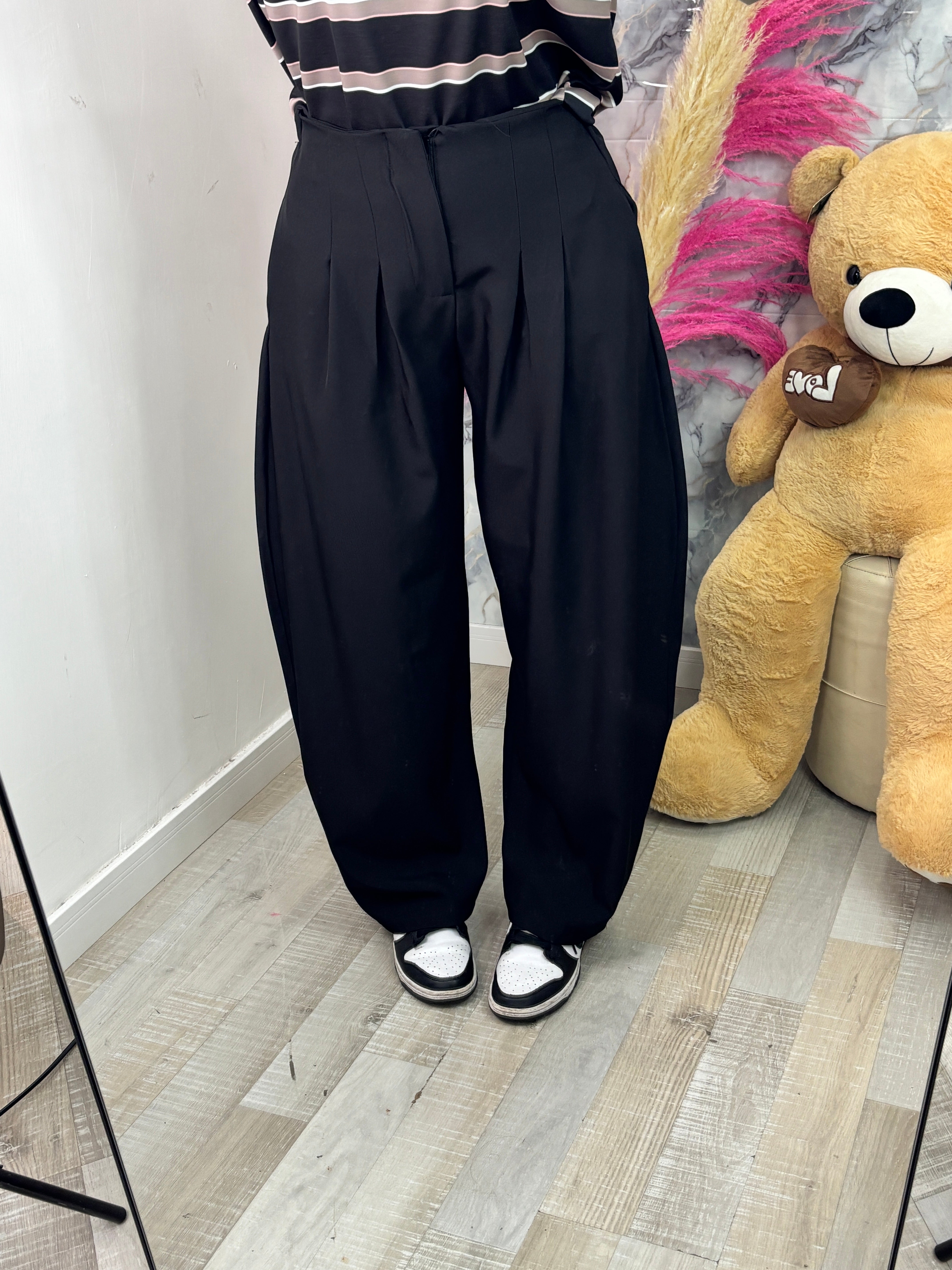 PANTALONE BALLON ZIP NERO