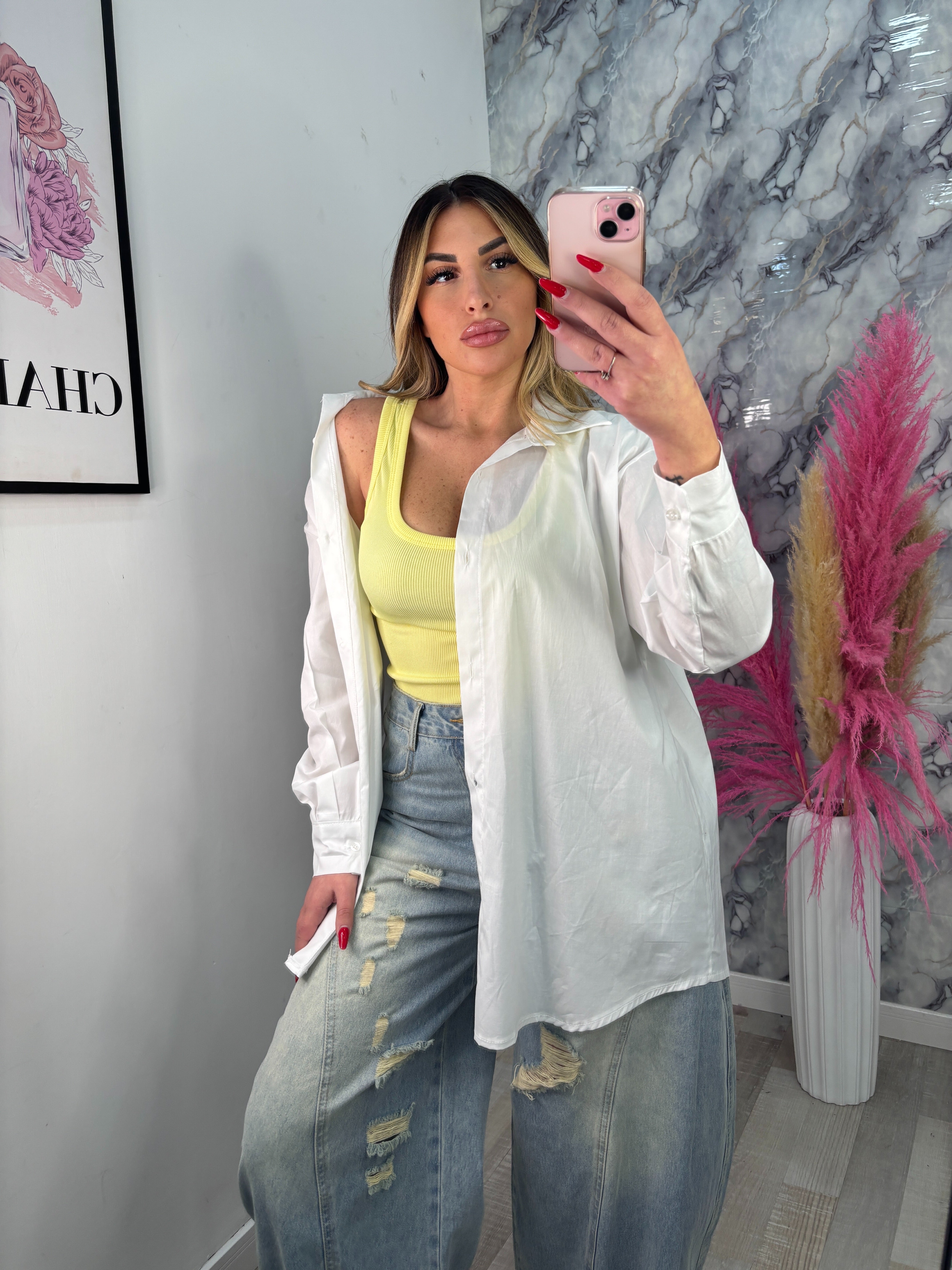 CAMICIA SPALLINE BIANCO