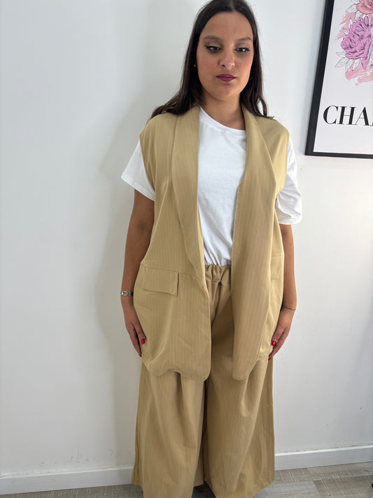 COMPLETO GILET GESSATO CURVY