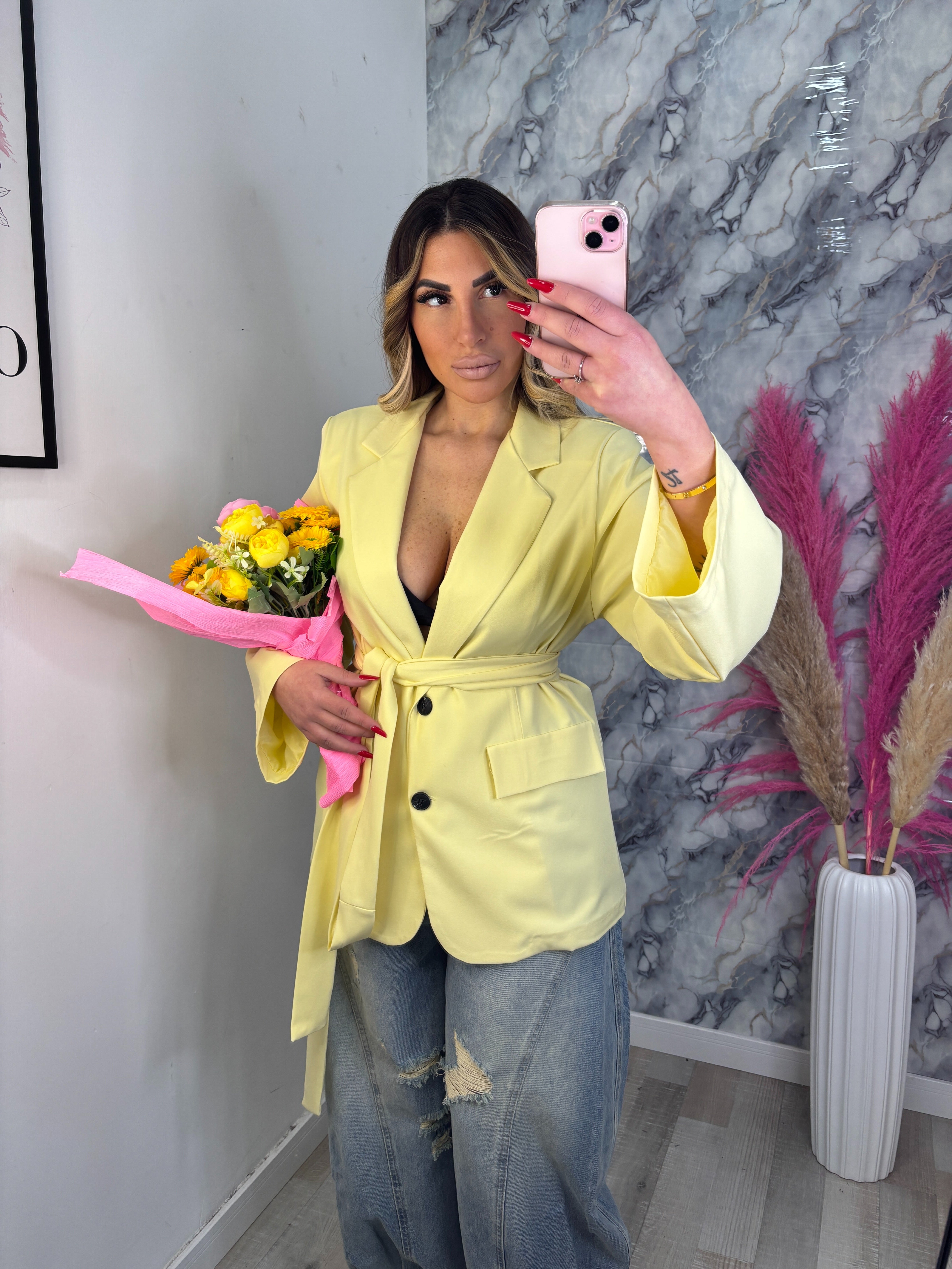 GIACCA CINTURA GIALLA