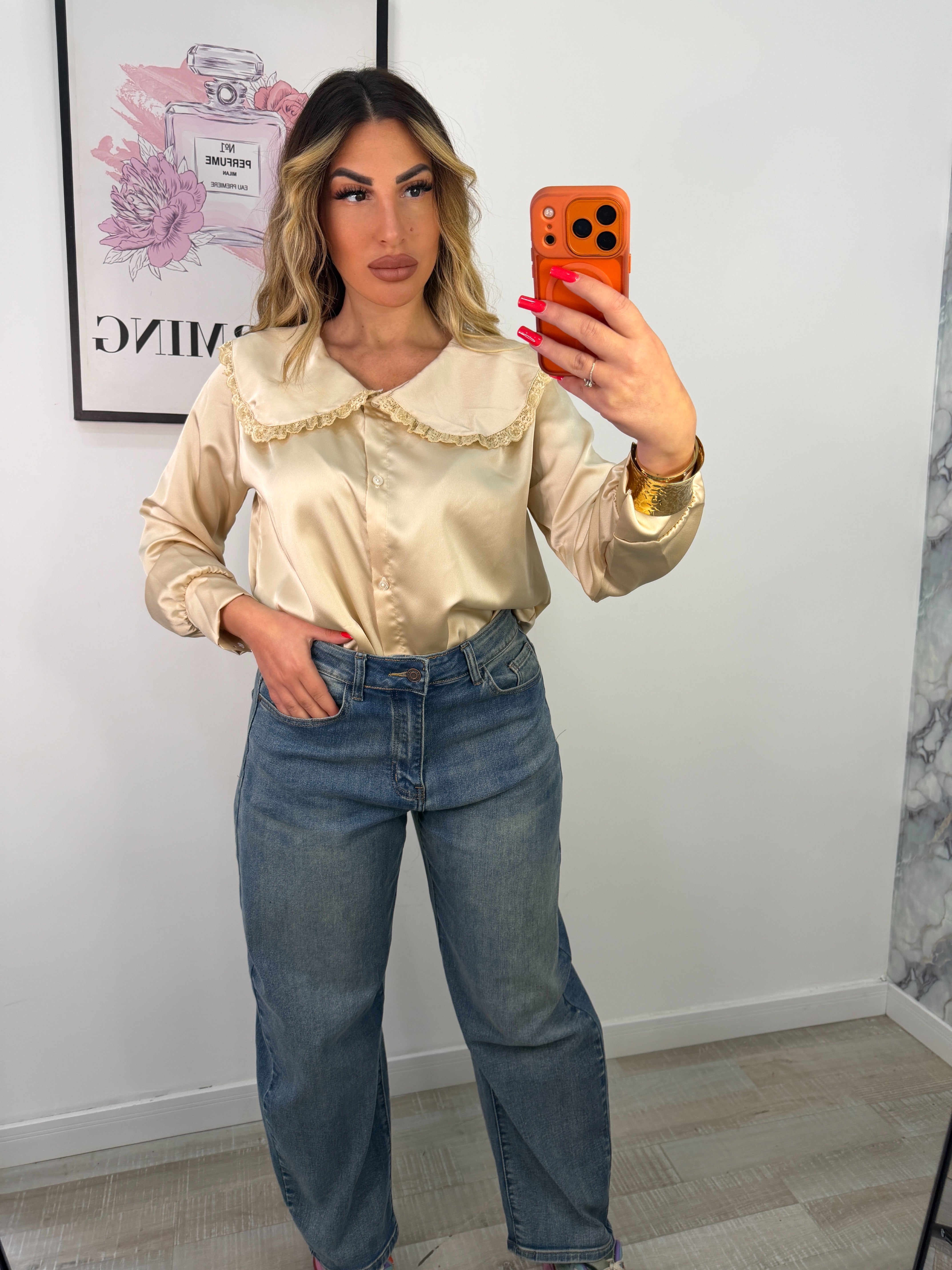 CAMICIA RASO ORO