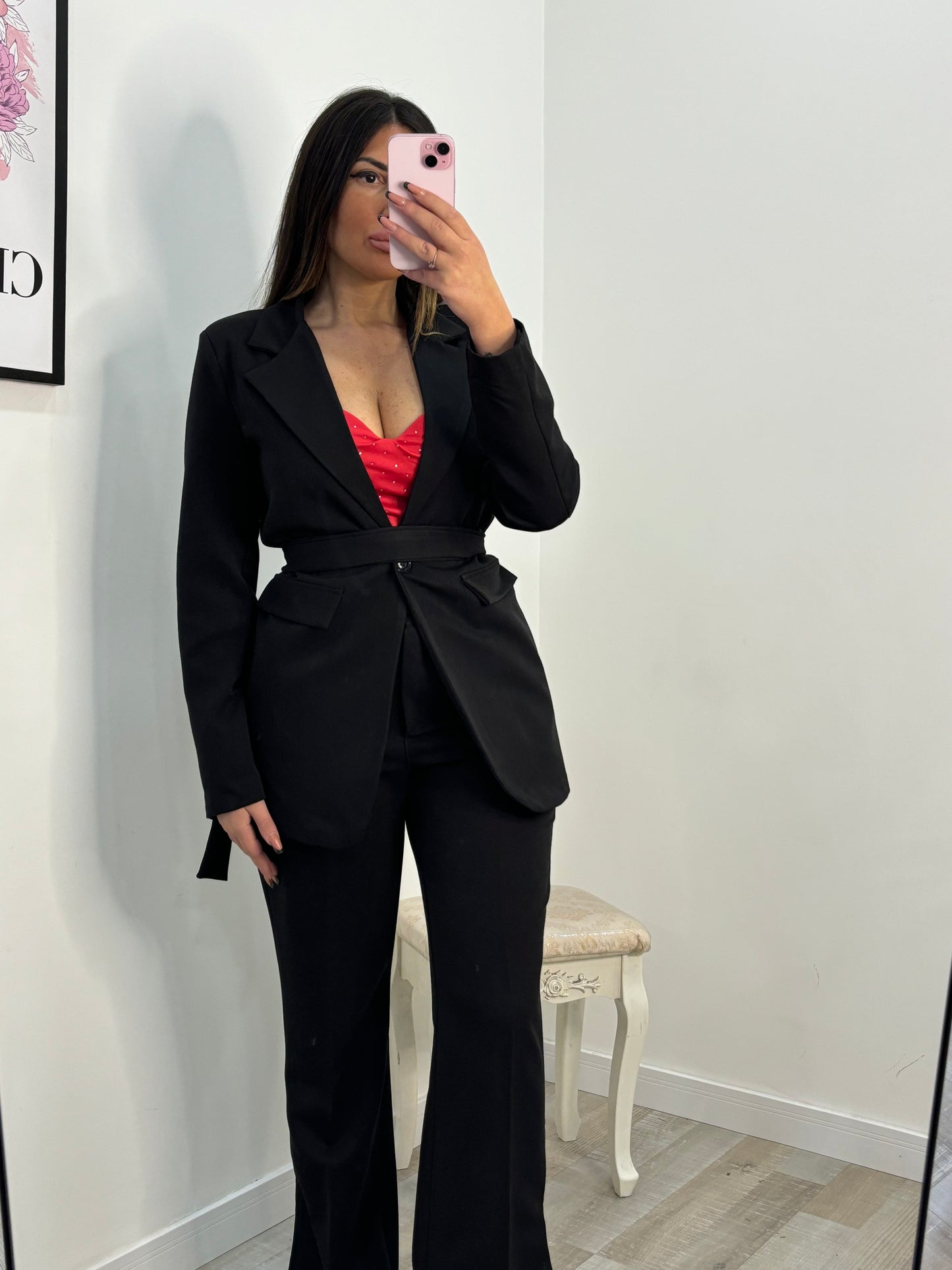 TAILLEUR SPACCHETTI NERO