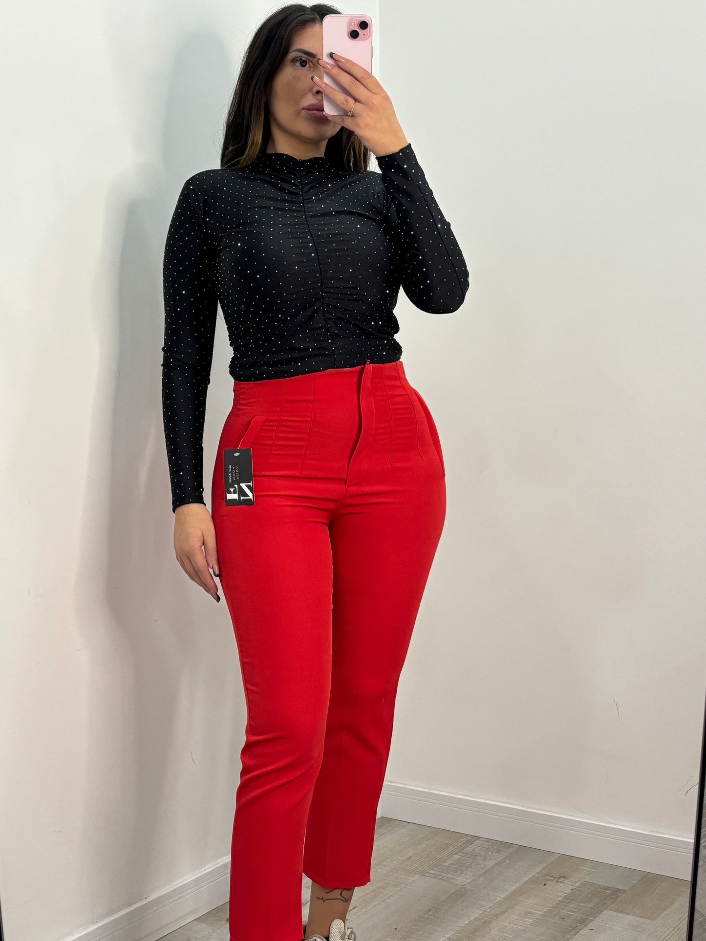 PANTALONE PUSHUP ROSSO