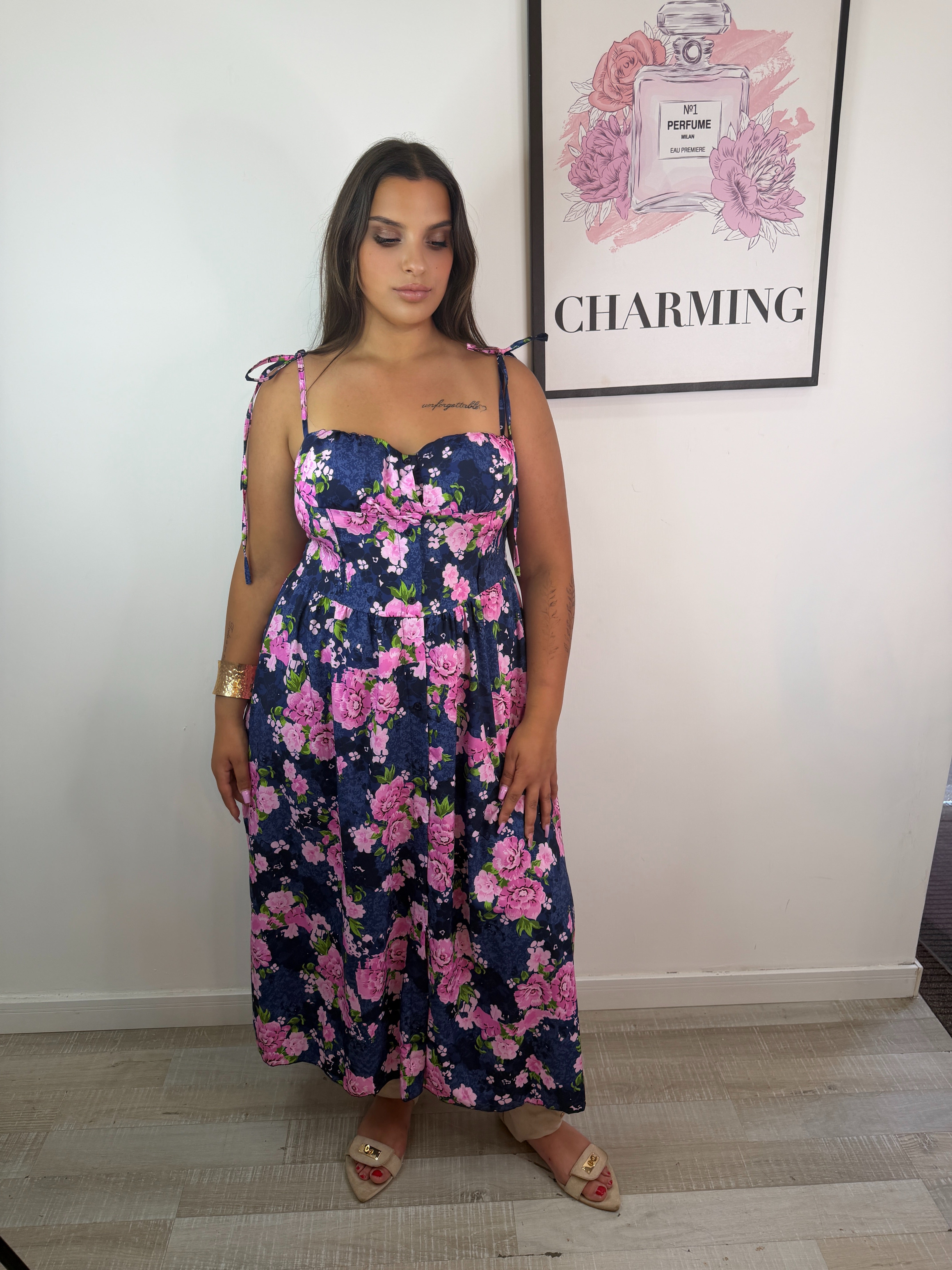 DRESS FIORI BLU