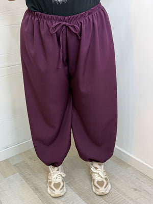 PANTALONE CURVY - BORDEAUX