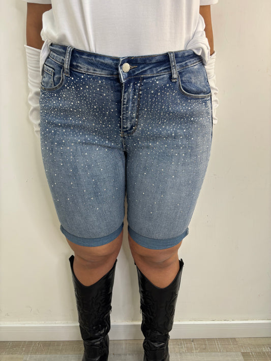 BERMUDA JEANS BRILLANTINATO