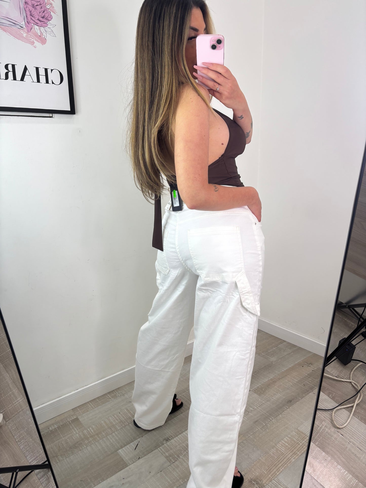 JEANS BALLOON BIANCO
