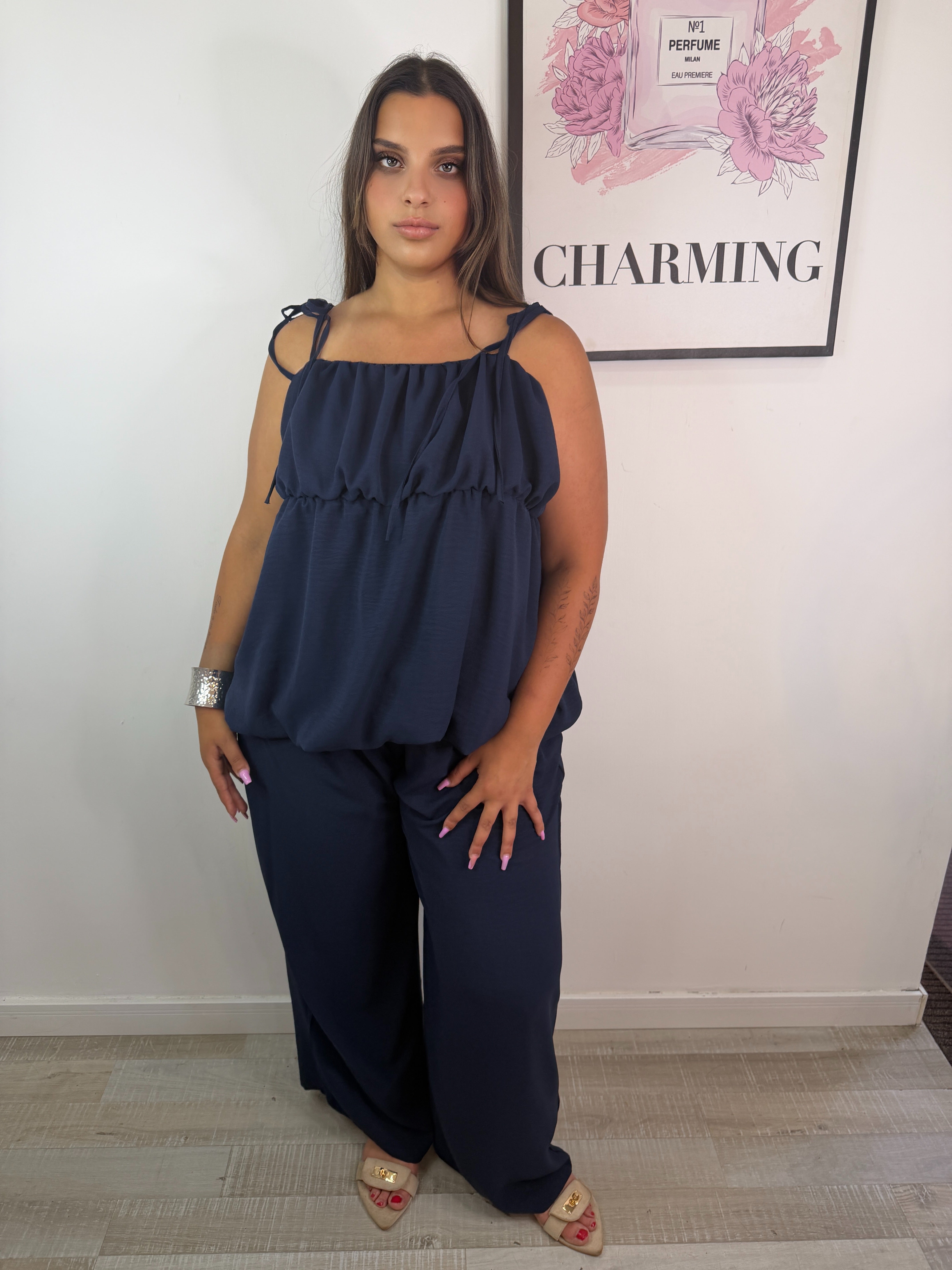 COORDINATO GRETA BLU NOTTE