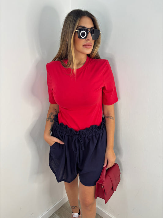 T-SHIRT SPALLINE ROSSA