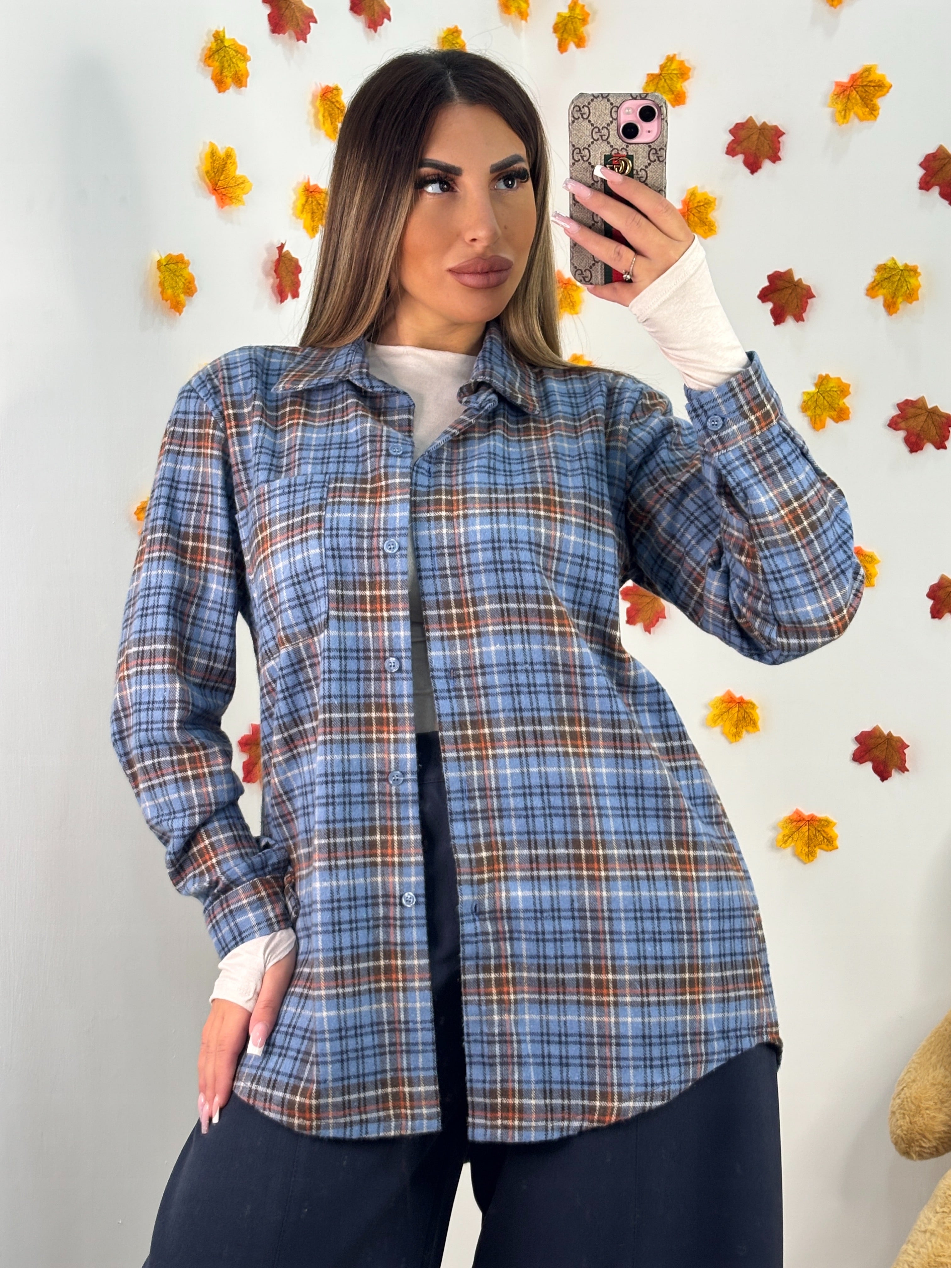 CAMICIA FLANELLA AZUL