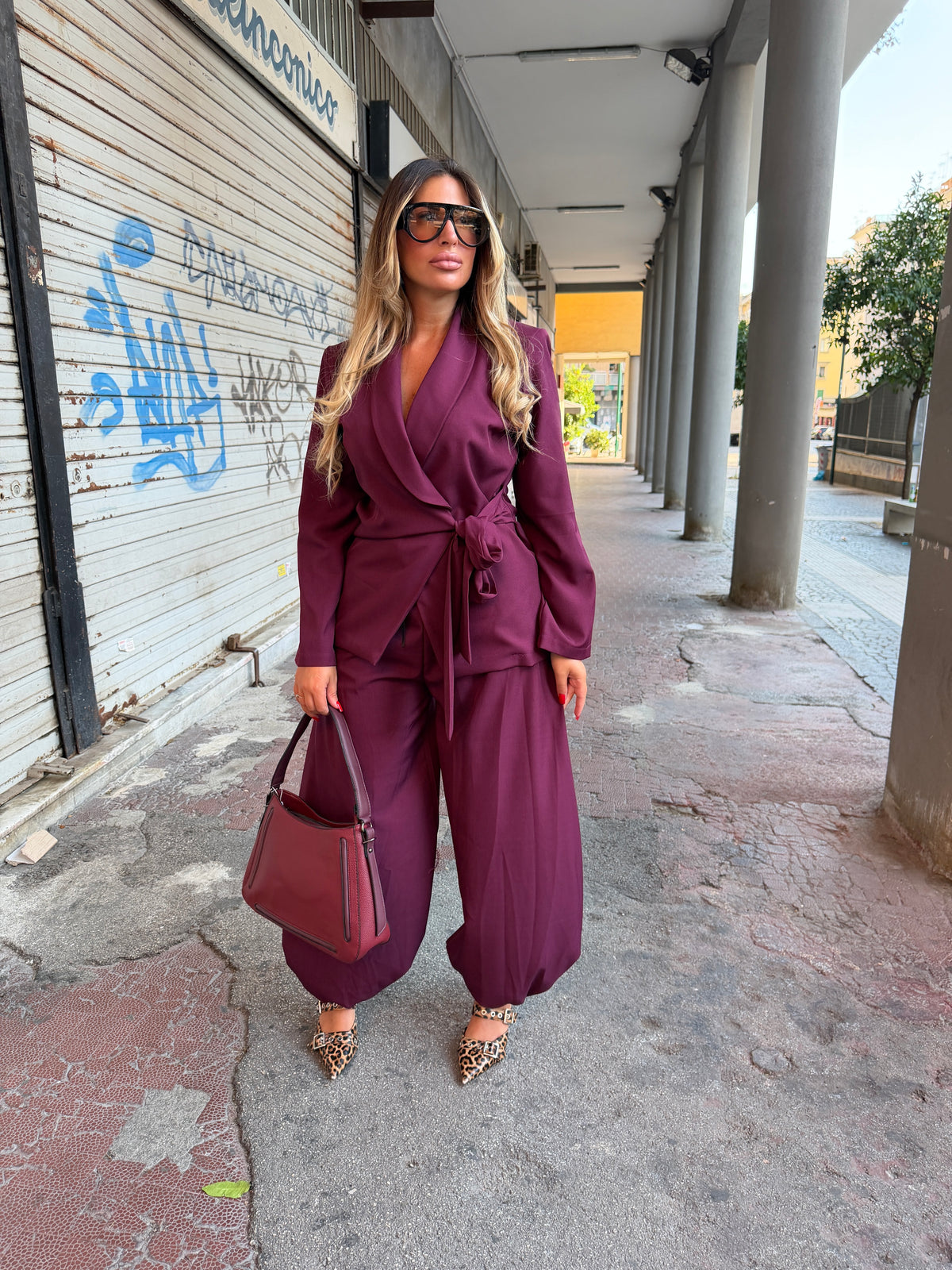 COORDINATO ANNA BORDEAUX