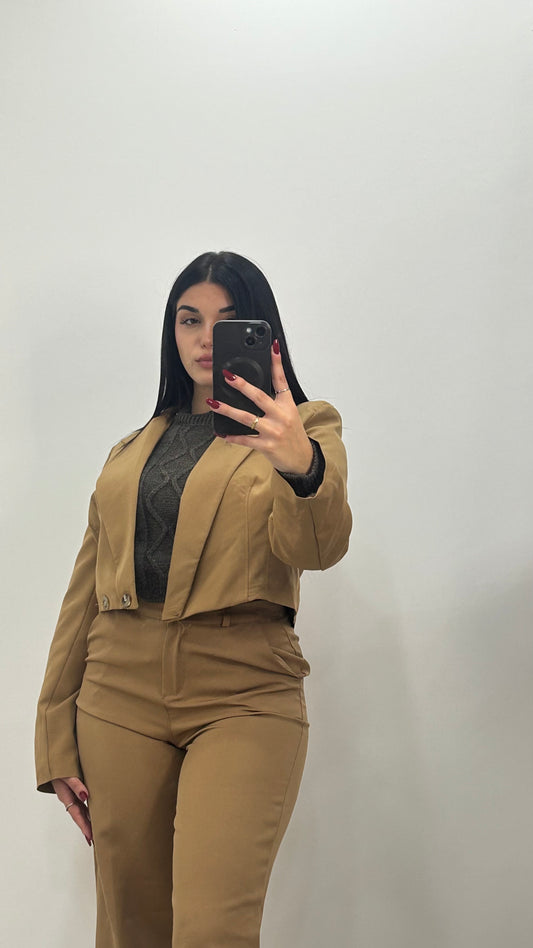 GIACCA CORTA BEIGE