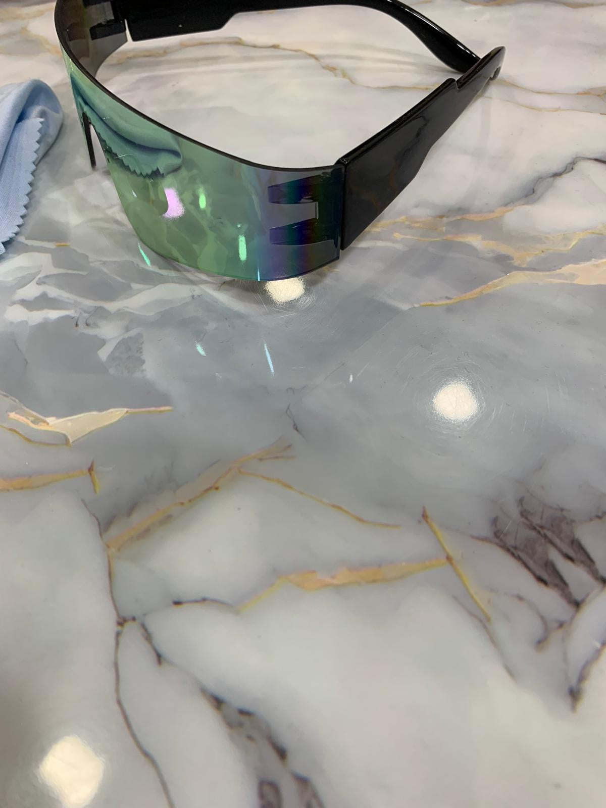 OCCHIALI MASK ARGENTO