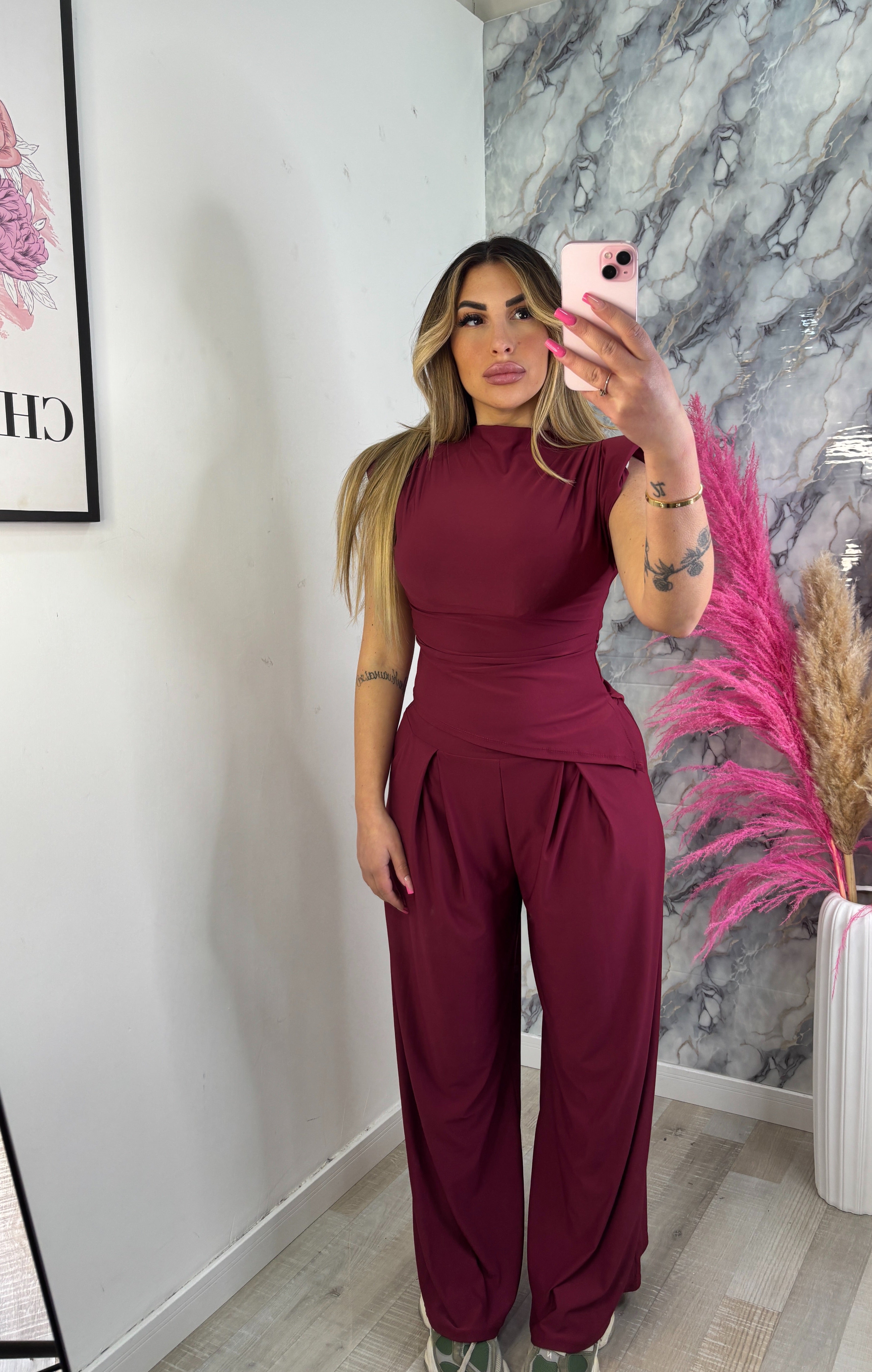COORDINATO SARAH BORDEAUX