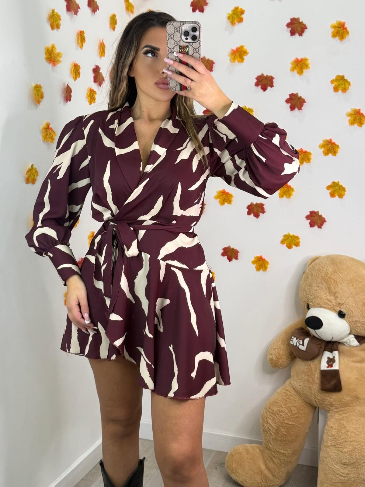 DRESS PORTAFOGLIO BORDEAUX