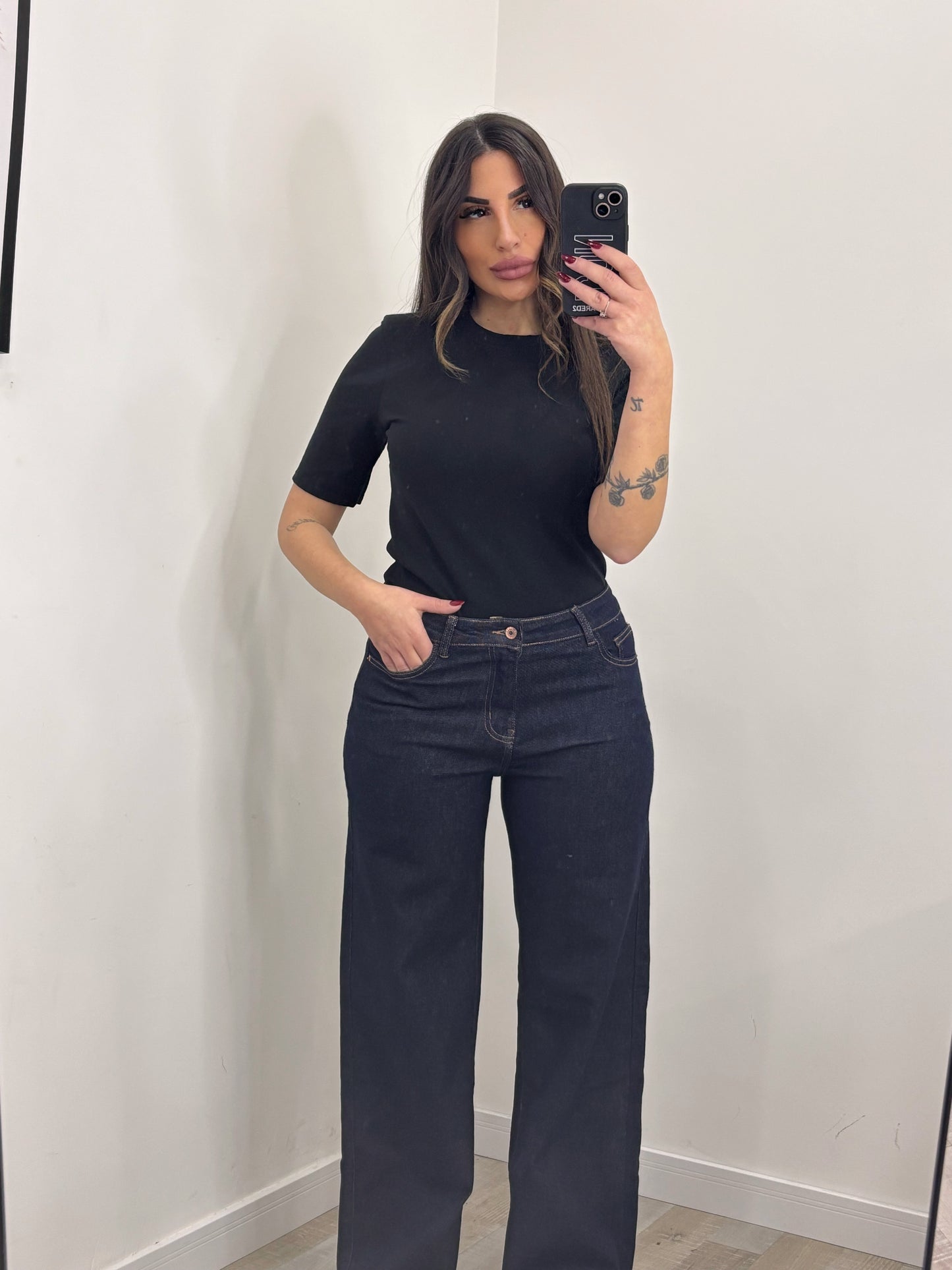JEANS INSERTI LEOPARDATI