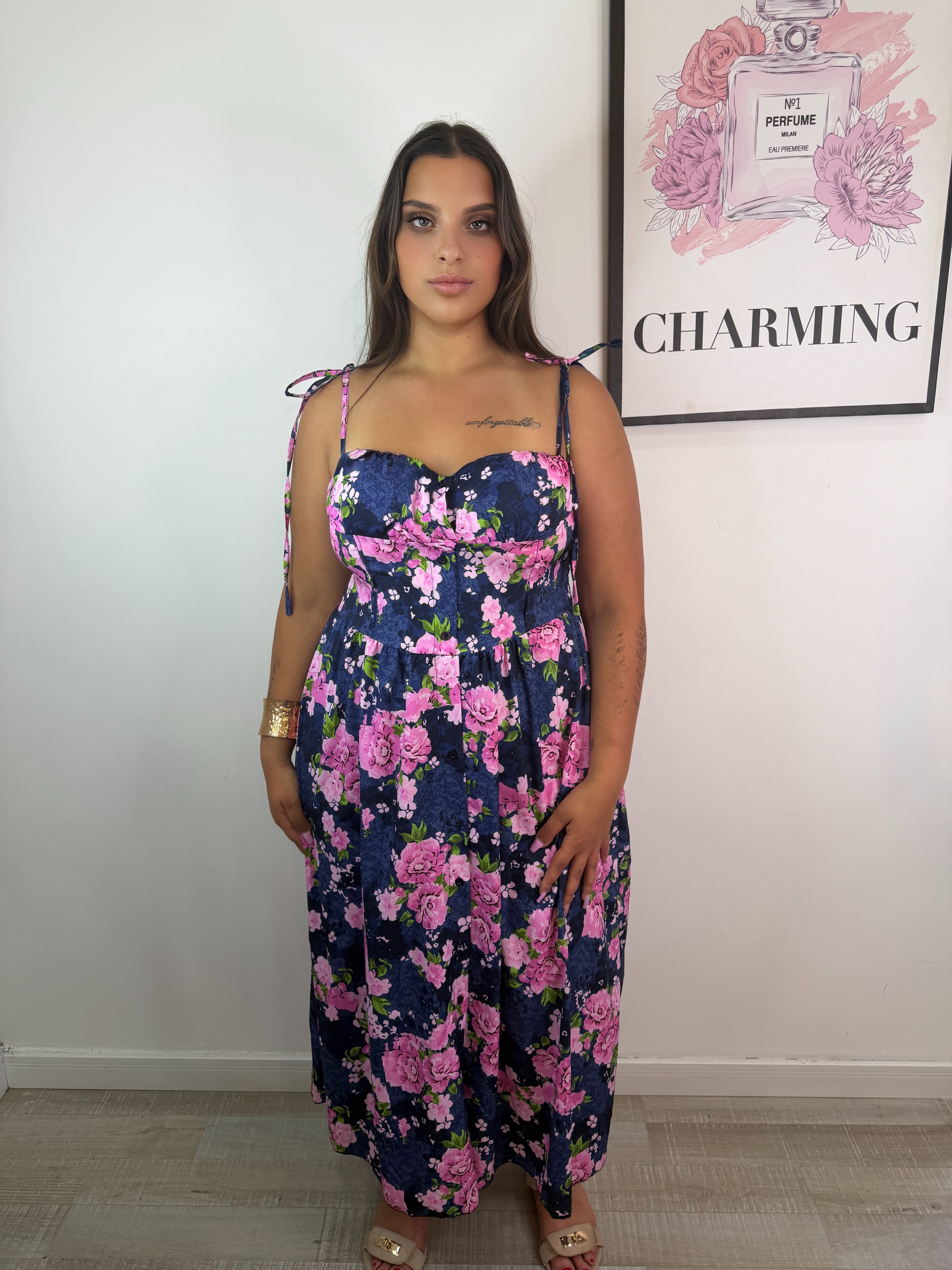 DRESS FIORI BLU